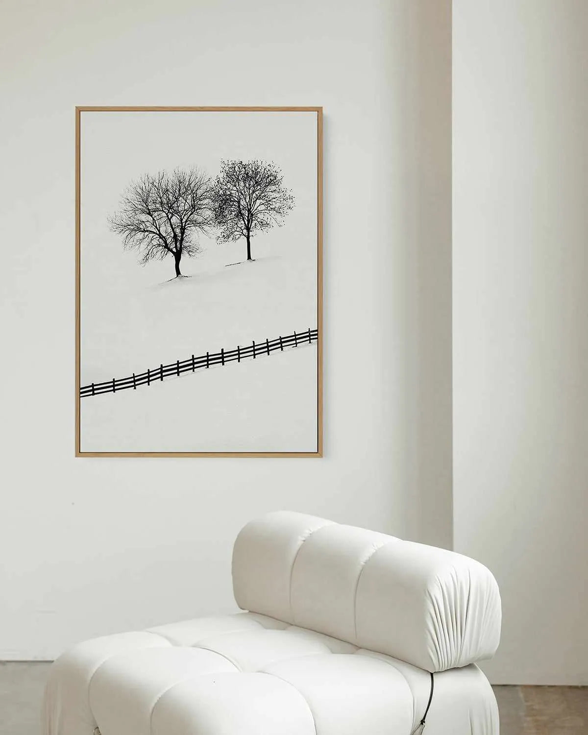 Snow Trees by Mario Stefanelli | Framed Canvas Art Print from Olive et Oriel where you can shop wallpaper and artworks online