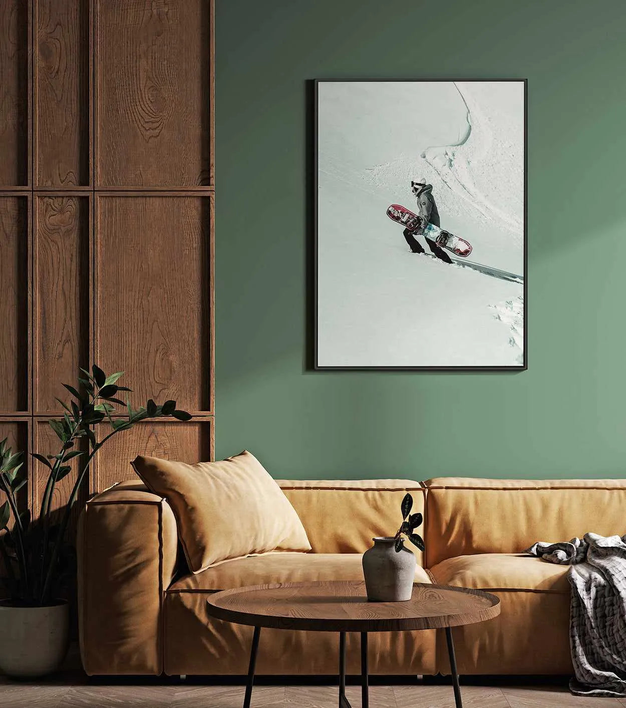 Snow Climb by Marina Brisset | Framed Canvas Art Print from Olive et Oriel where you can shop wallpaper and artworks online