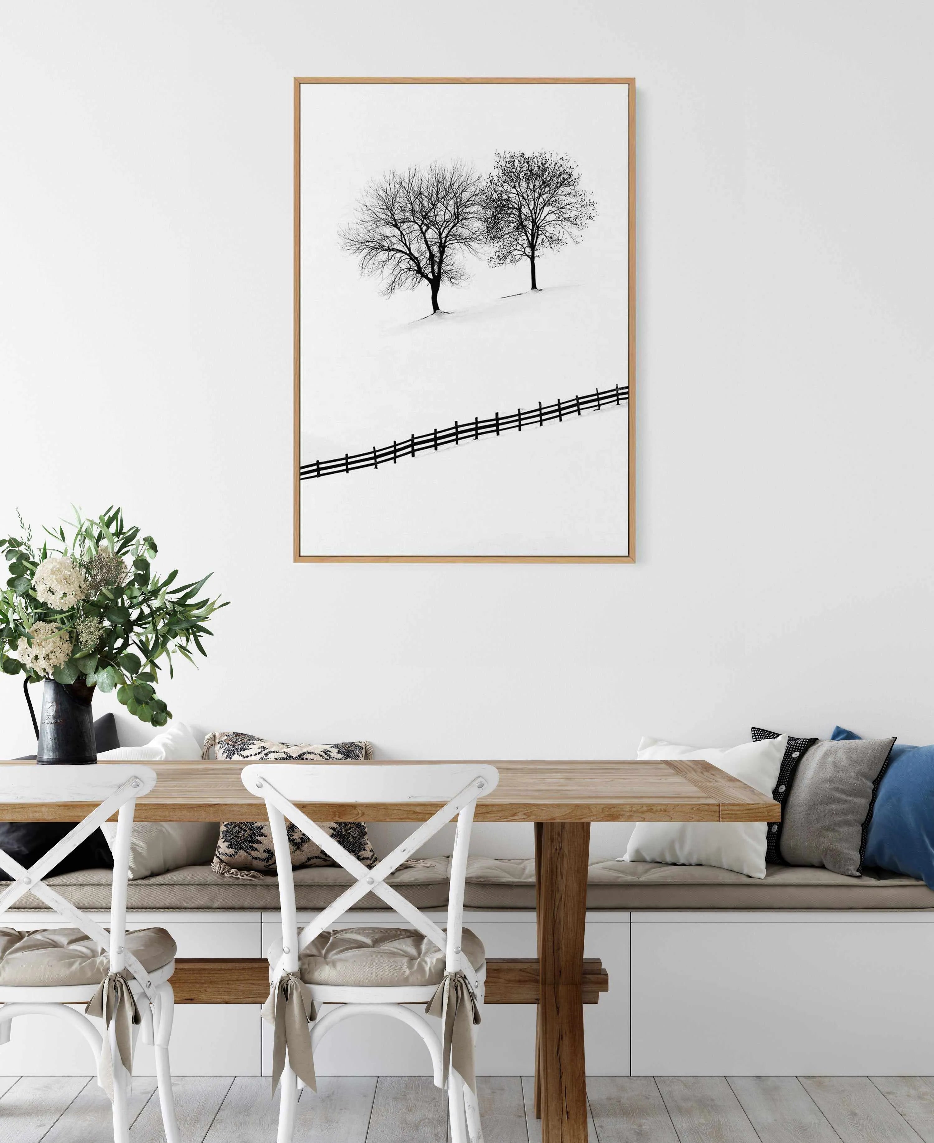 Snow Trees by Mario Stefanelli | Framed Canvas Art Print from Olive et Oriel where you can shop wallpaper and artworks online