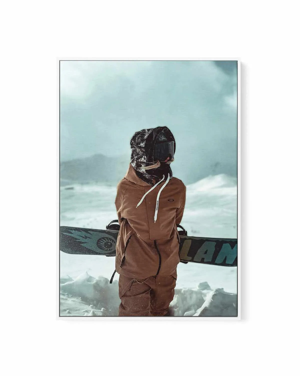Snowboard by Marina Brisset | Framed Canvas Art Print from Olive et Oriel where you can shop wallpaper and artworks online