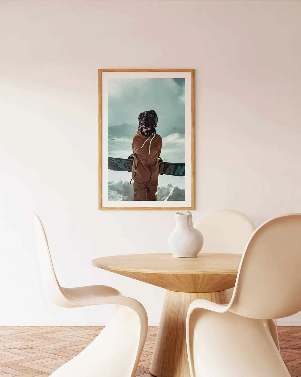 Snowboard by Marina Brisset Art Print from Olive et Oriel where you can shop wallpaper and artworks online