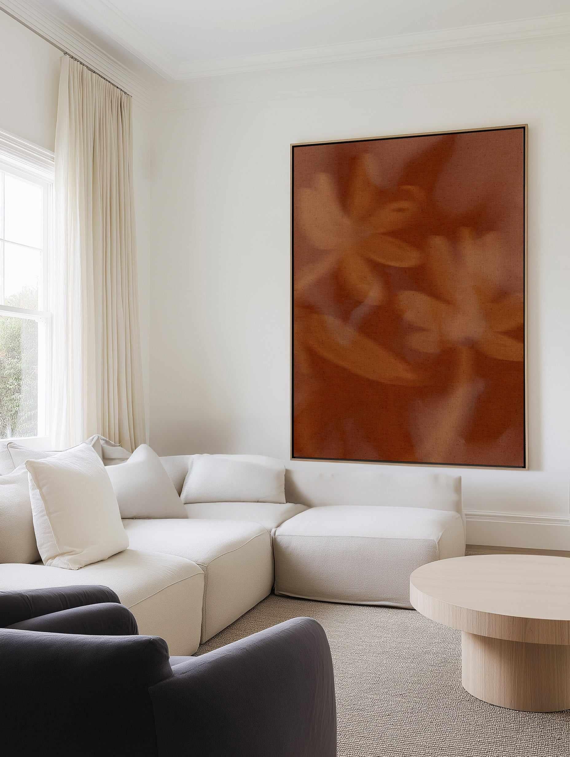 Soft Blossom 1 by Shatha Al Dafai | Framed Canvas Art Print from Olive et Oriel where you can shop wallpaper and artworks online