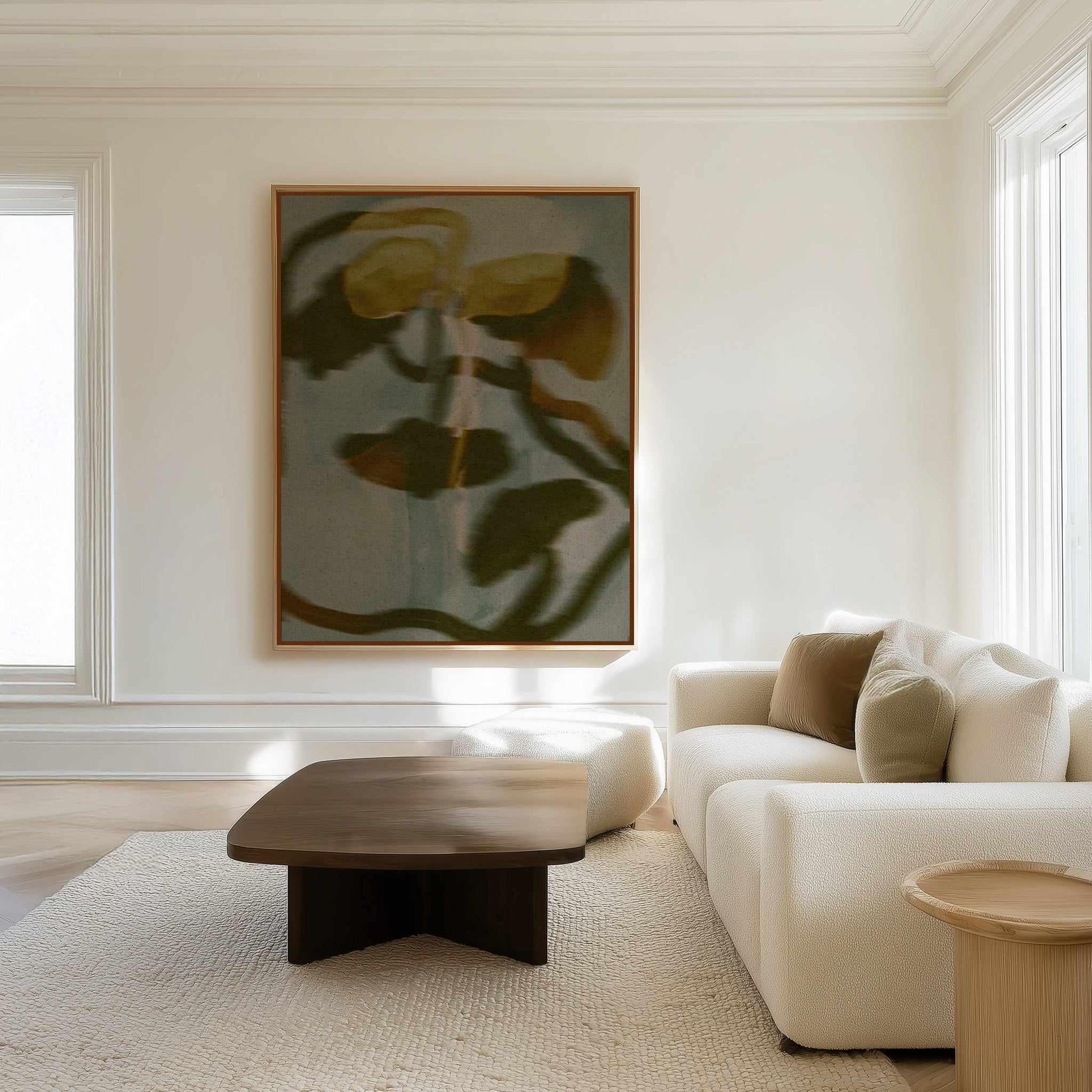 Soft Blossom 2 by Shatha Al Dafai | Framed Canvas Art Print from Olive et Oriel where you can shop wallpaper and artworks online