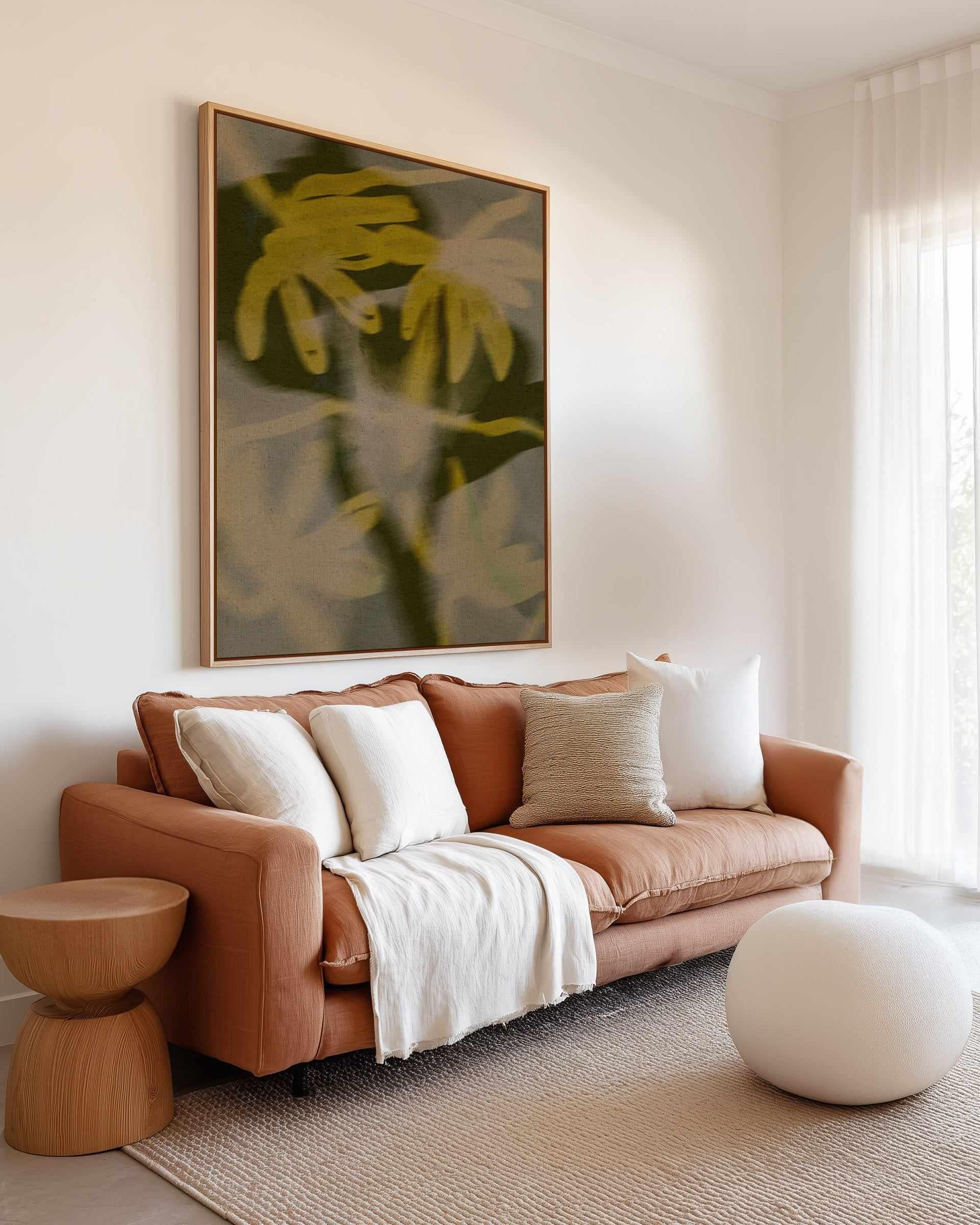 Soft Blossom 4 by Shatha Al Dafai | Framed Canvas Art Print from Olive et Oriel where you can shop wallpaper and artworks online