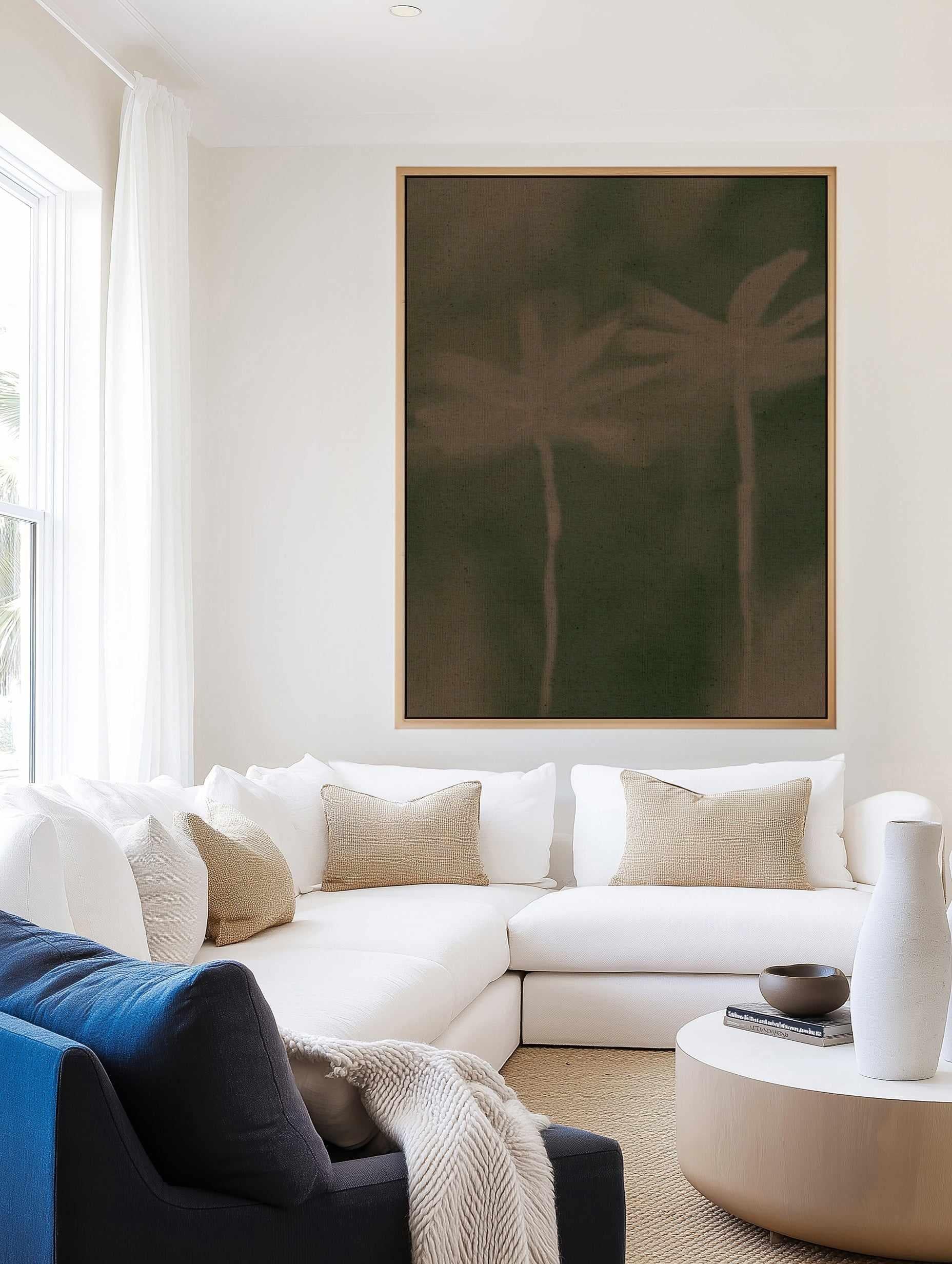 Soft Blossom 6 by Shatha Al Dafai | Framed Canvas Art Print from Olive et Oriel where you can shop wallpaper and artworks online