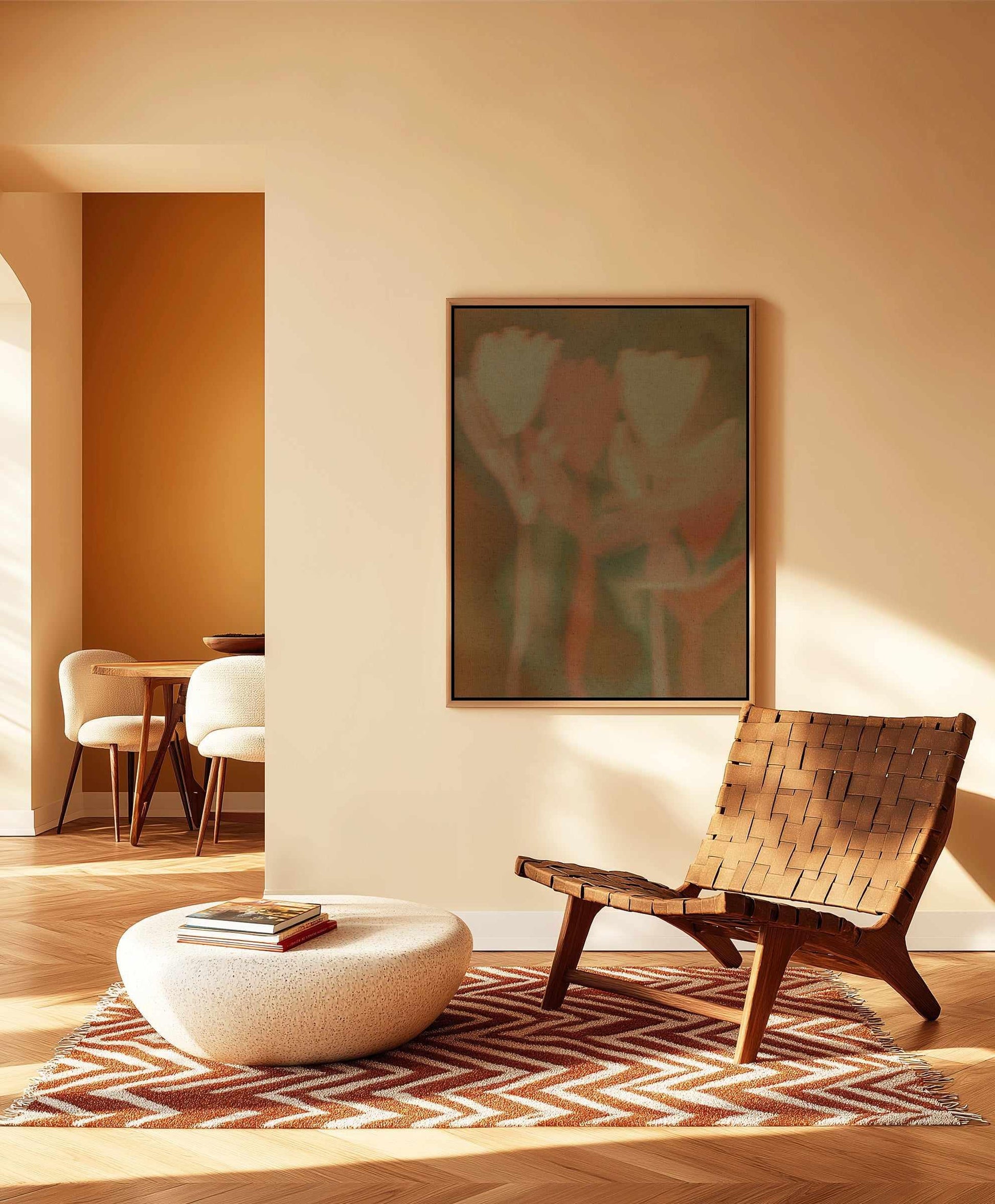 Soft Blossom 8 by Shatha Al Dafai | Framed Canvas Art Print from Olive et Oriel where you can shop wallpaper and artworks online