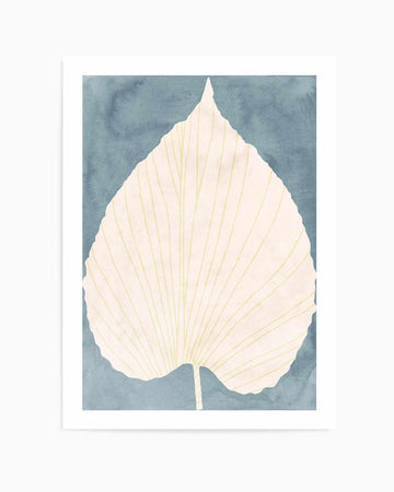 Soft Blue Fan Leaf by Casa Cartissi | Art Print