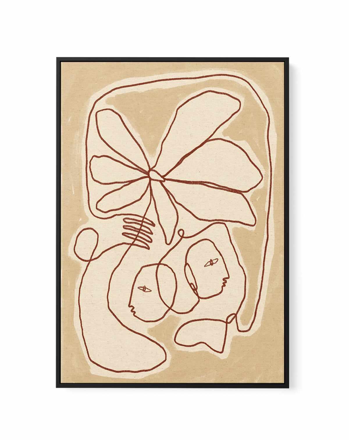 Soft Connection by Shatha Al Dafai | Framed Canvas Art Print from Olive et Oriel where you can shop wallpaper and artworks online