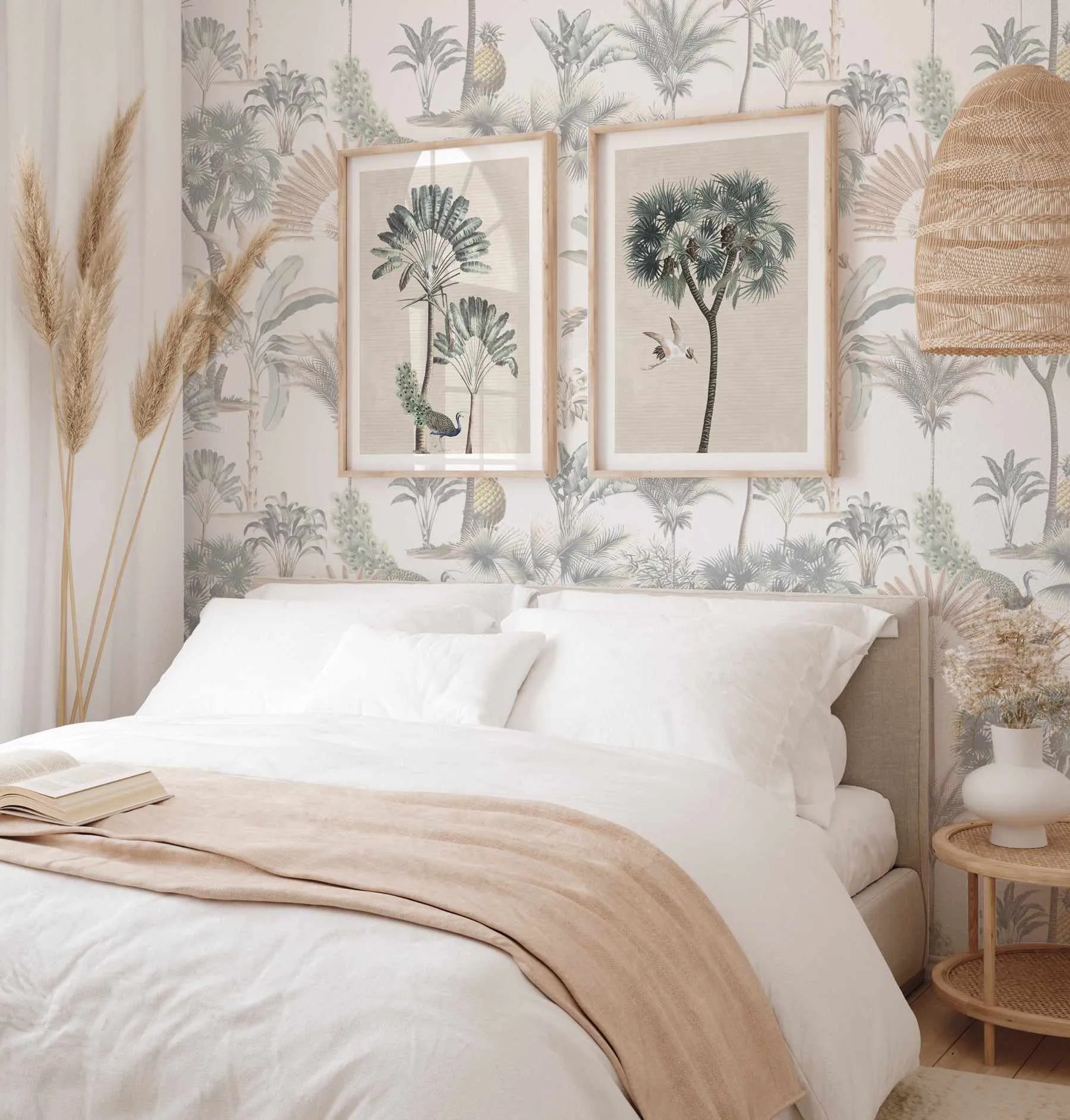 Soft Exotica Palms Wallpaper from Olive et Oriel where you can shop wallpaper and artworks online
