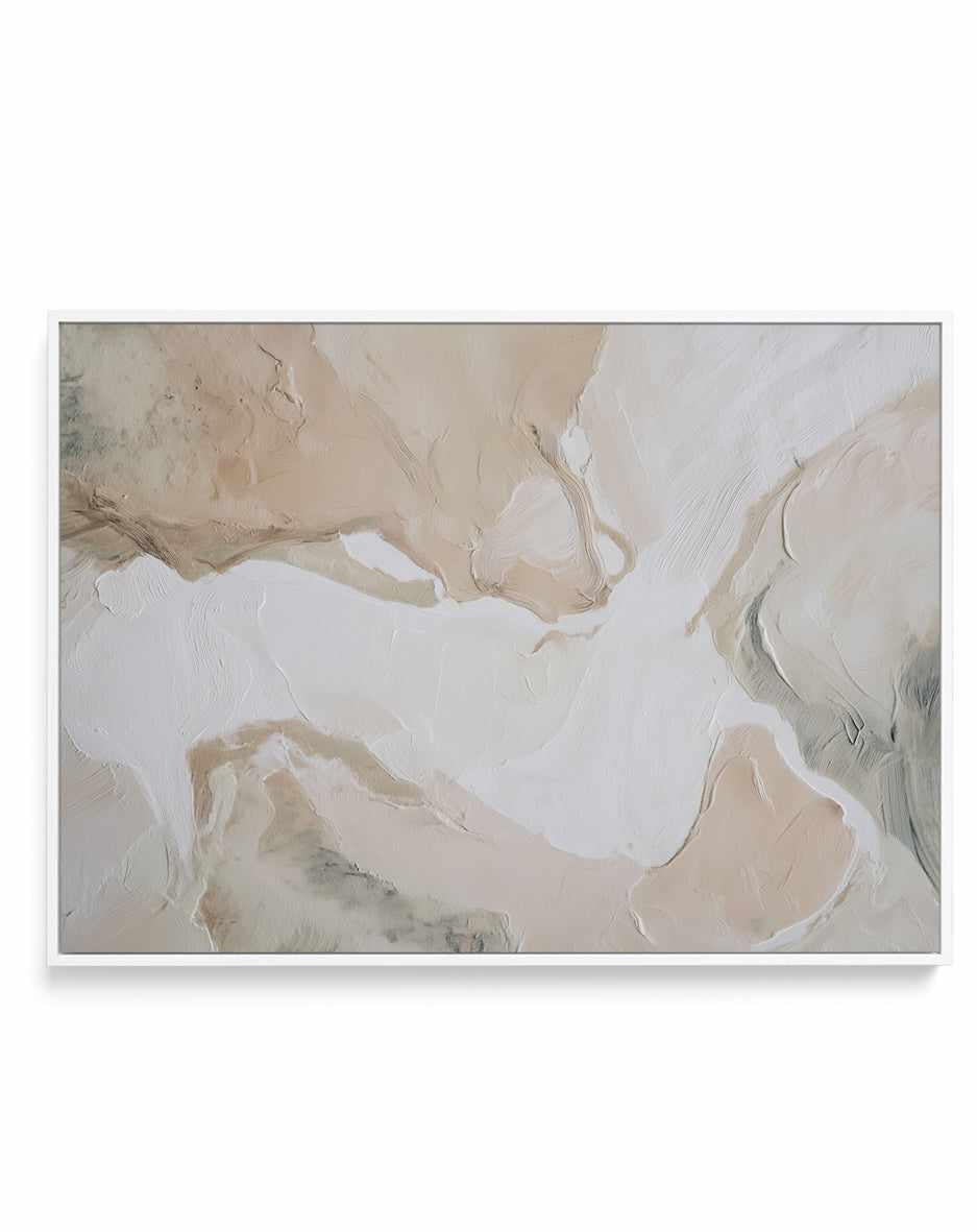 Soft Limestone III | Framed Canvas Art Print — framed canvas wall art Australia