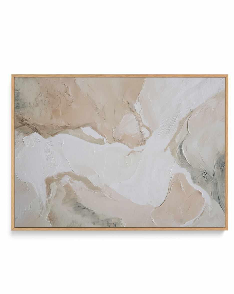 Soft Limestone III | Framed Canvas Art Print — framed canvas wall art Australia