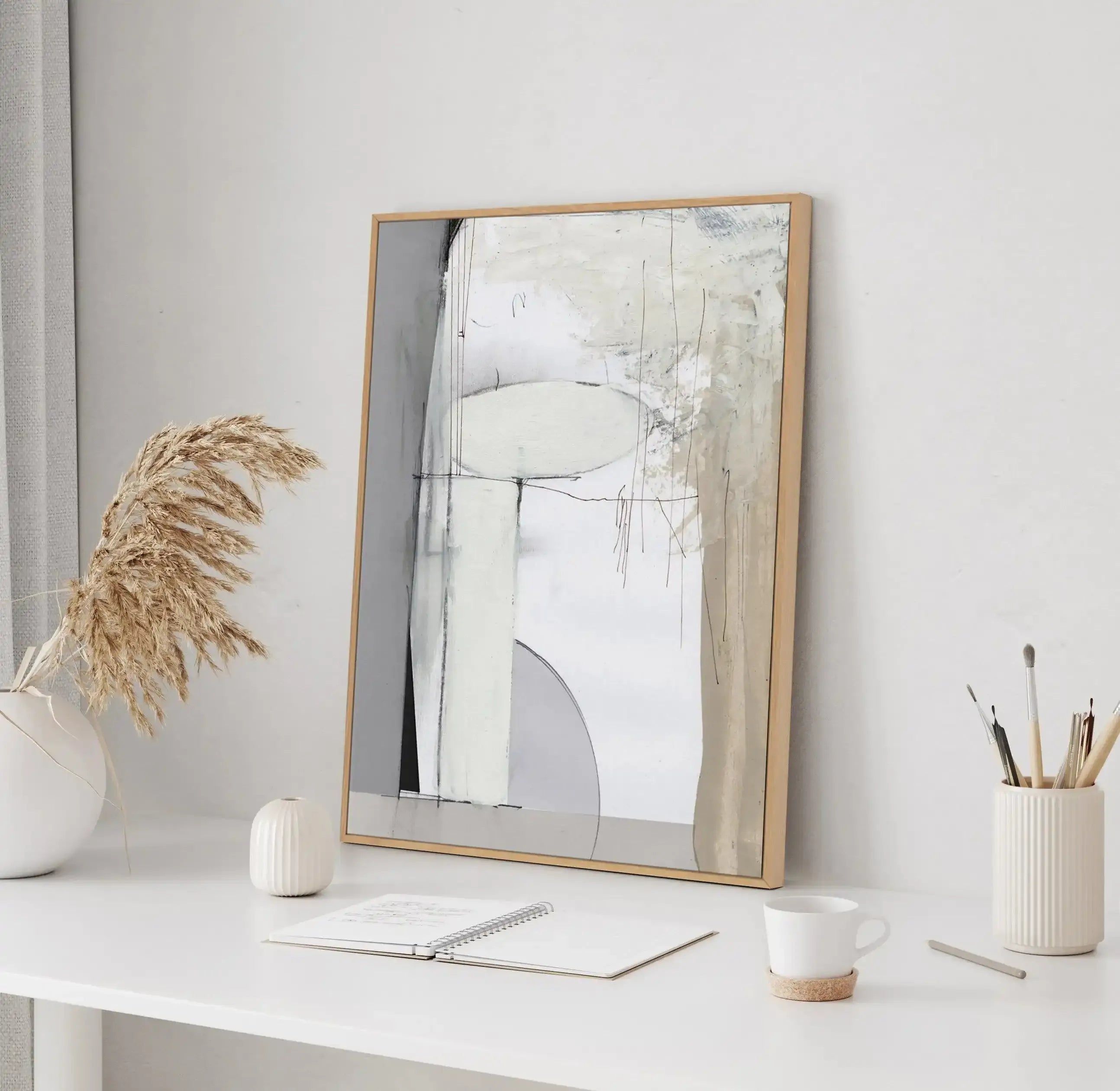 Soft Neutral by Dan Hobday | Framed Canvas-CANVAS-You can shop wall art online with Olive et Oriel for everything from abstract art to fun kids wall art. Our beautiful modern art prints and canvas art are available from large canvas prints to wall art paintings and our proudly Australian artwork collection offers only the highest quality framed large wall art and canvas art Australia - You can buy fashion photography prints or Hampton print posters and paintings on canvas from Olive et Oriel and