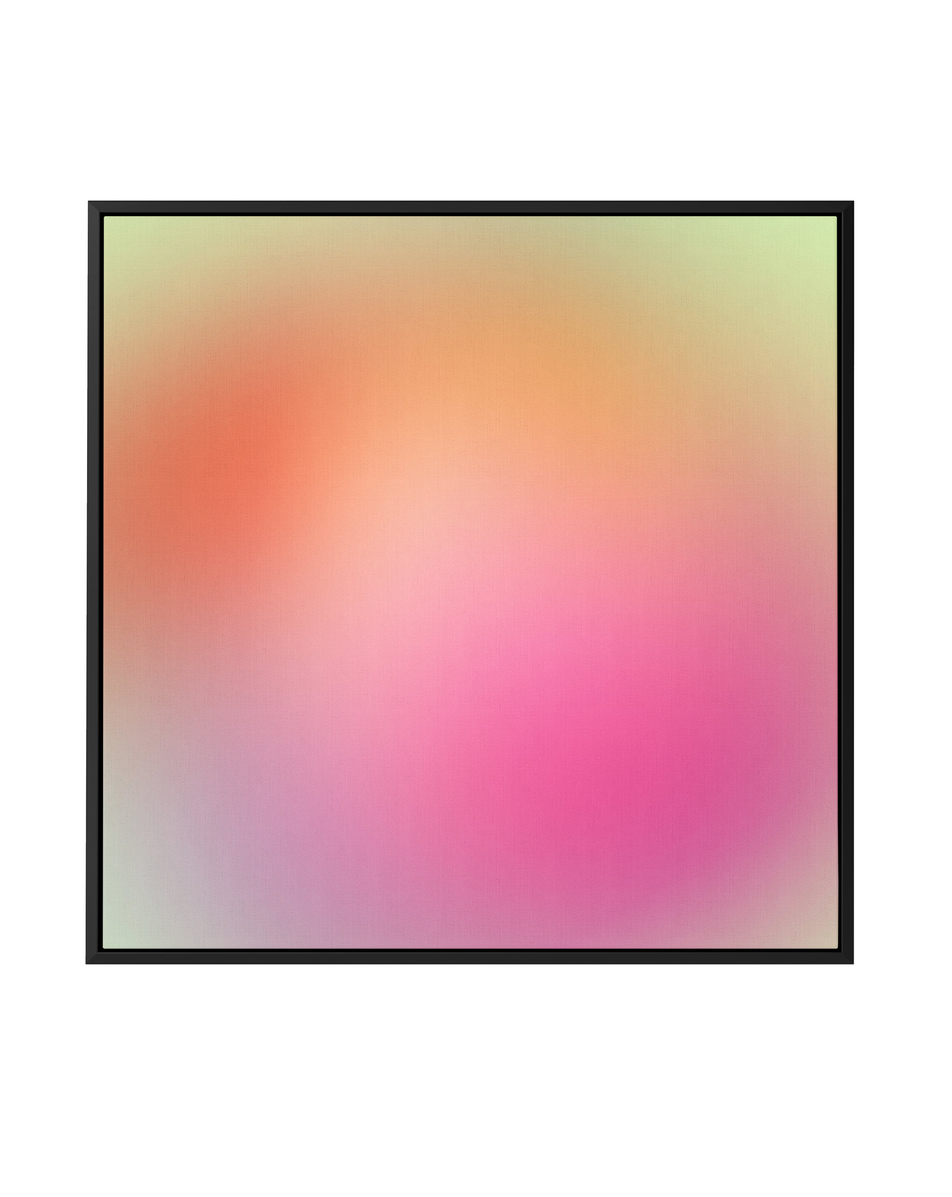 Soft Pink Orange Blend by Bilge Pakosylu | Framed Canvas Art Print