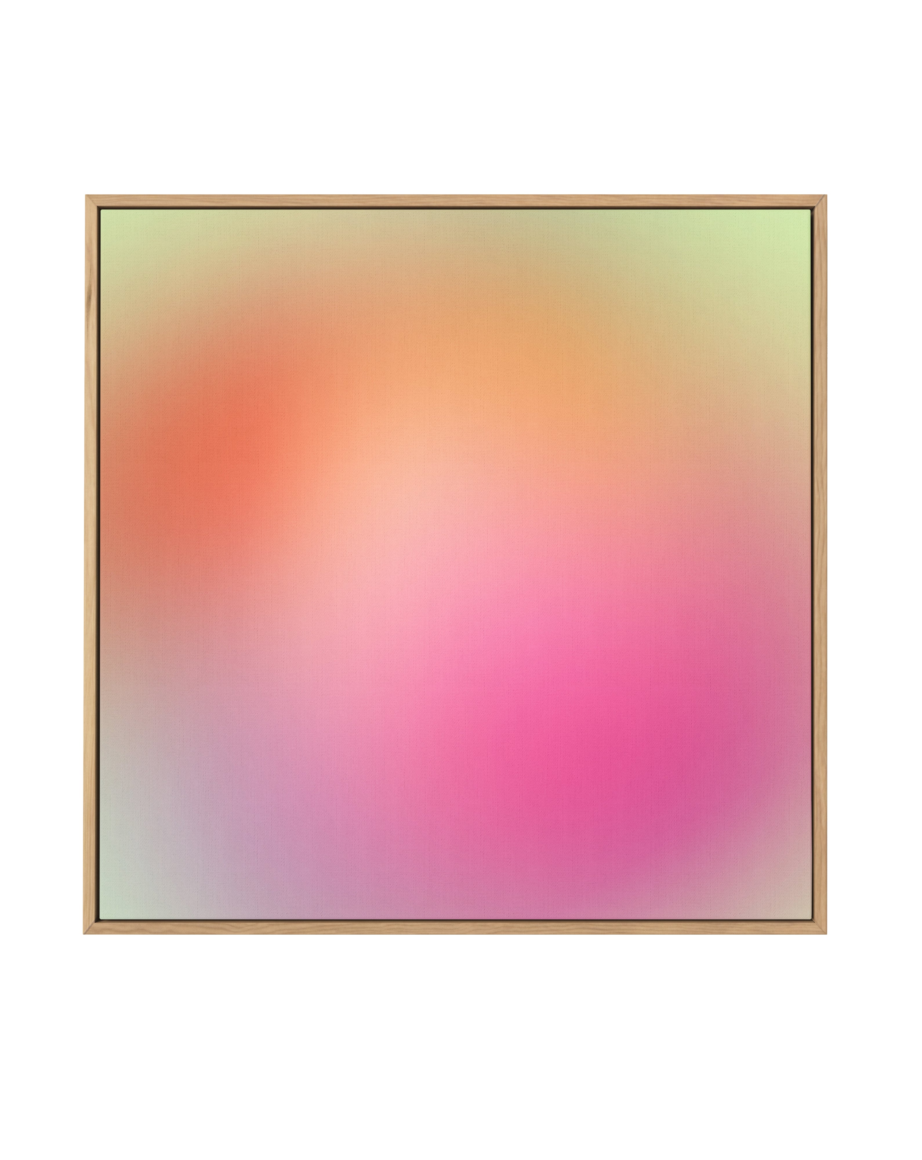 Soft Pink Orange Blend by Bilge Pakosylu | Framed Canvas Art Print