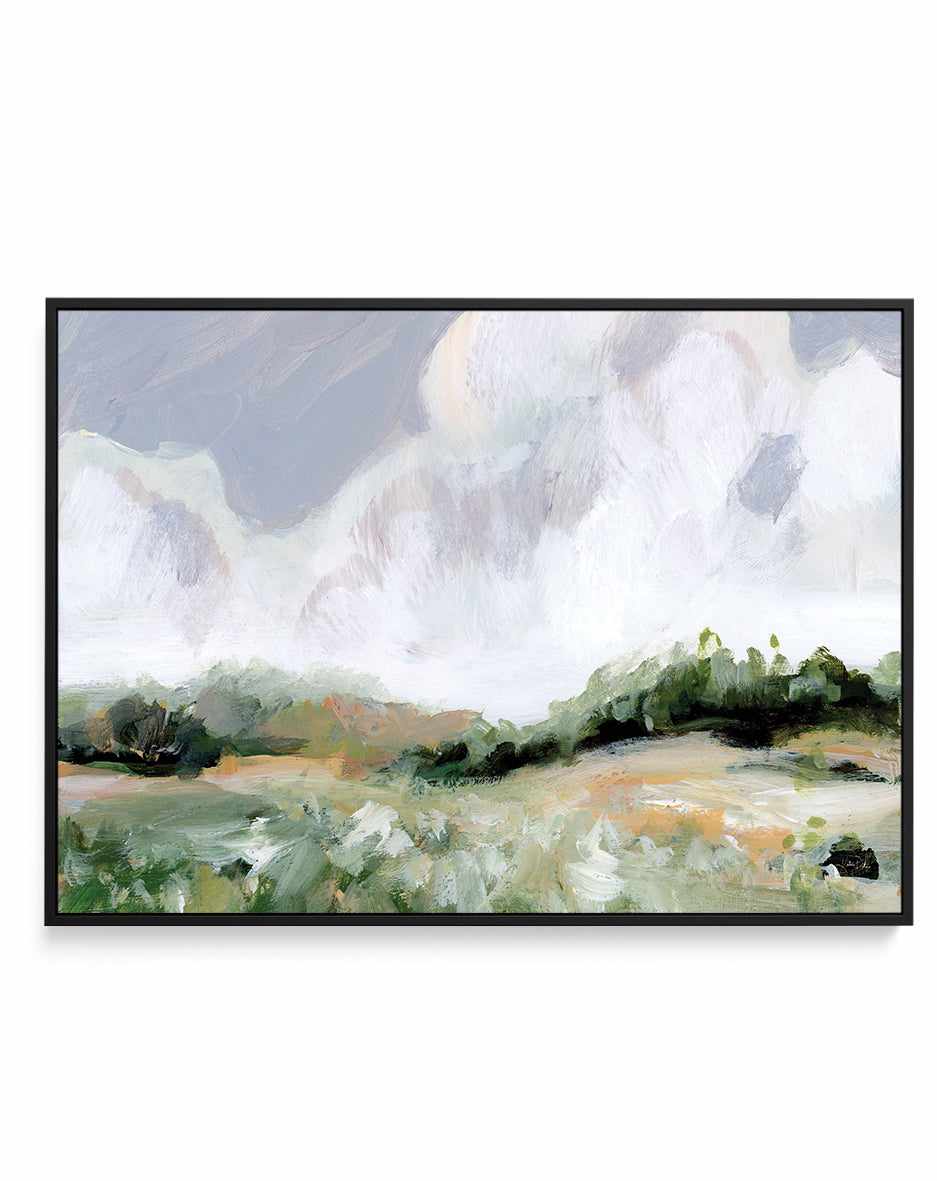 Soft Summer Sky | Framed Canvas Art Print from Olive et Oriel where you can shop wallpaper and artworks online