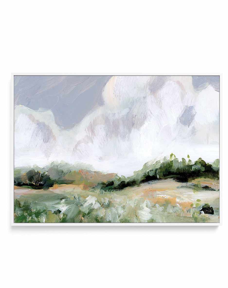 Soft Summer Sky | Framed Canvas Art Print from Olive et Oriel where you can shop wallpaper and artworks online