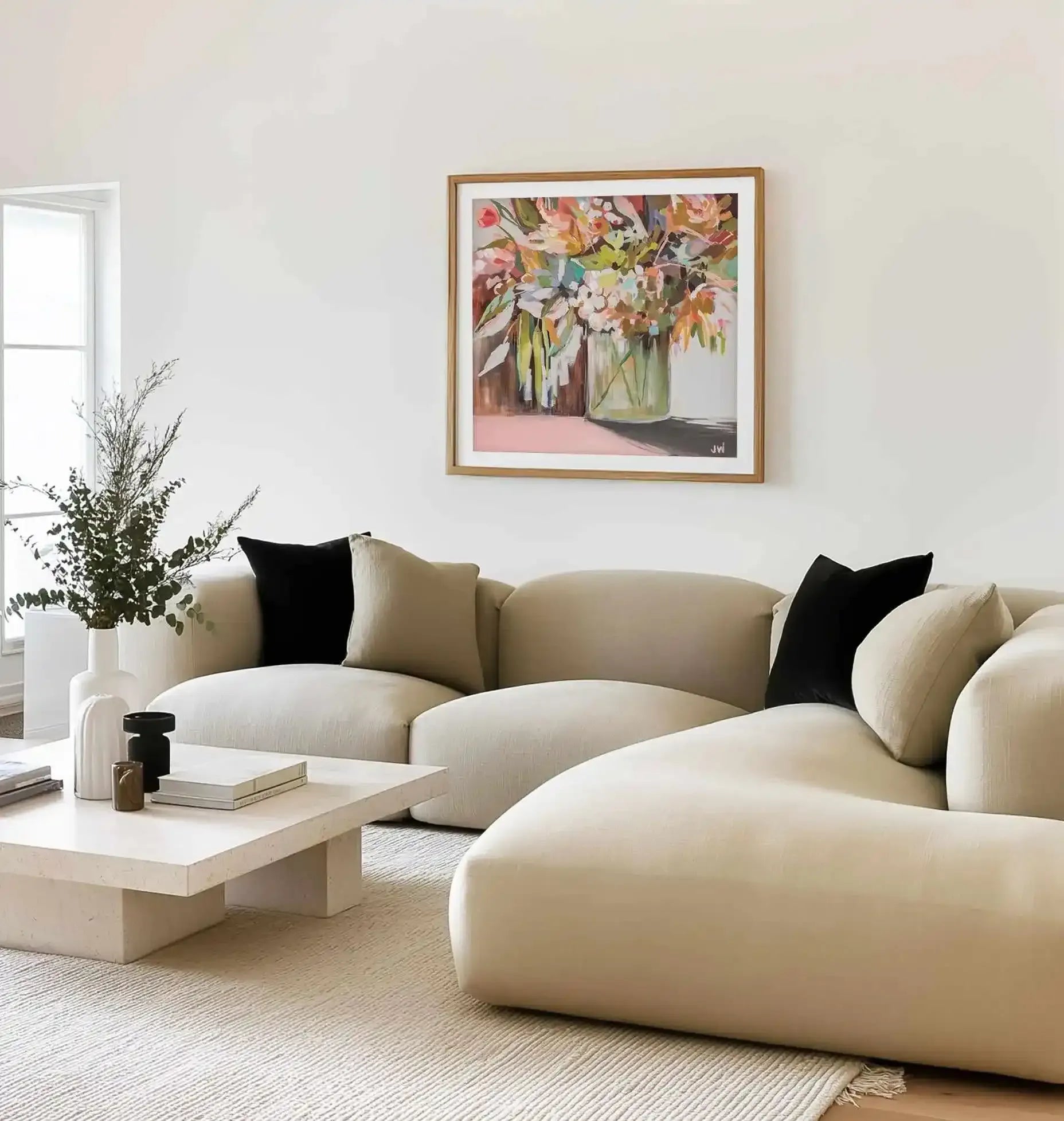 Soft Landing by Jenny Westenhofer Square Art Print from Olive et Oriel where you can shop wallpaper and artworks online