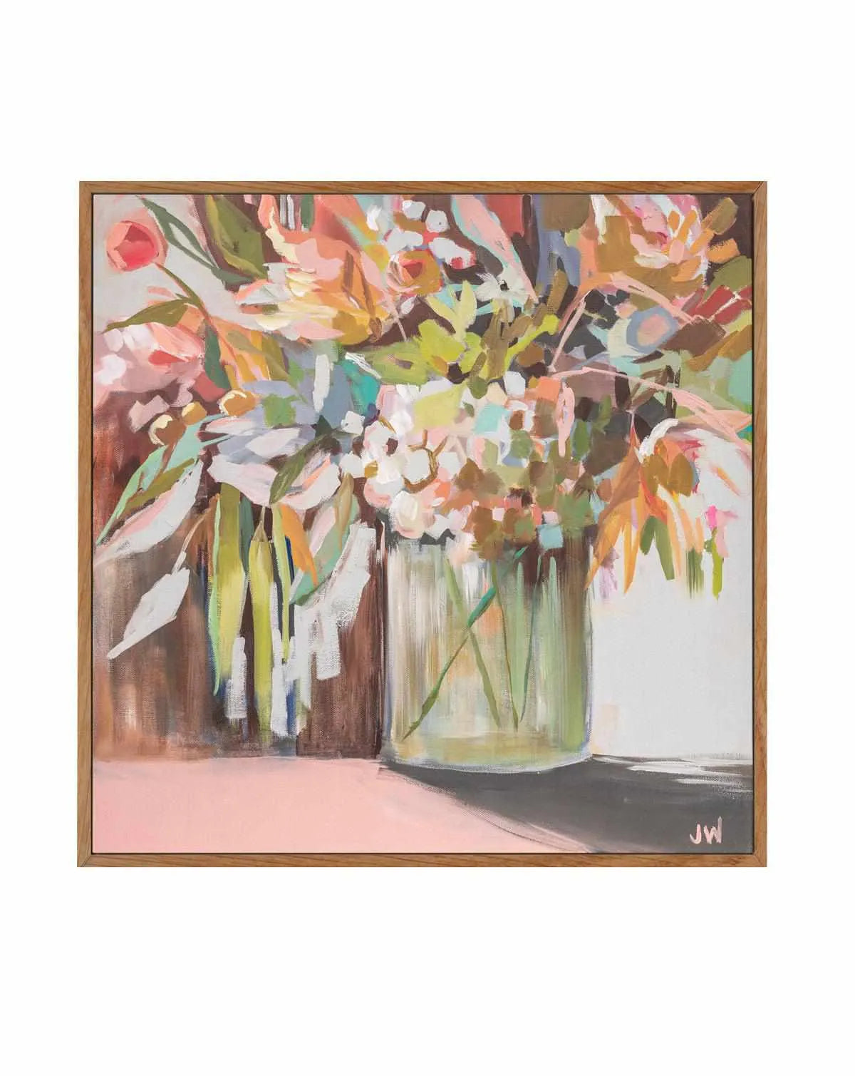 SALE 70x70 Soft Landing | Walnut | Framed Canvas from Olive et Oriel where you can shop wallpaper and artworks online