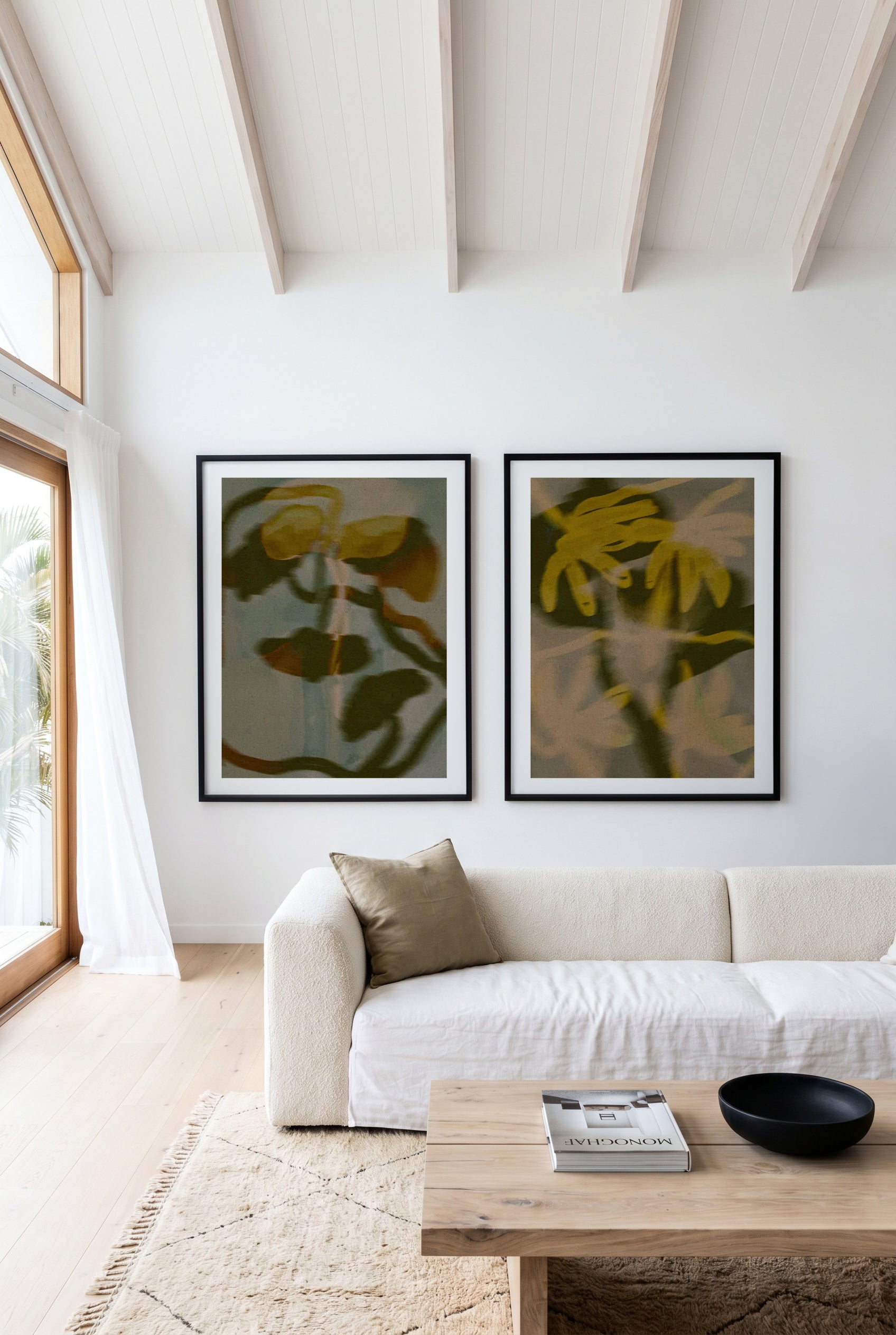Soft Blossom 02 & 04 by Shatha Al Dafai Art Print Set of 2 | Matching Wall Art
