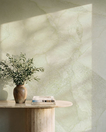 Soft Sage Marble Mural Wallpaper