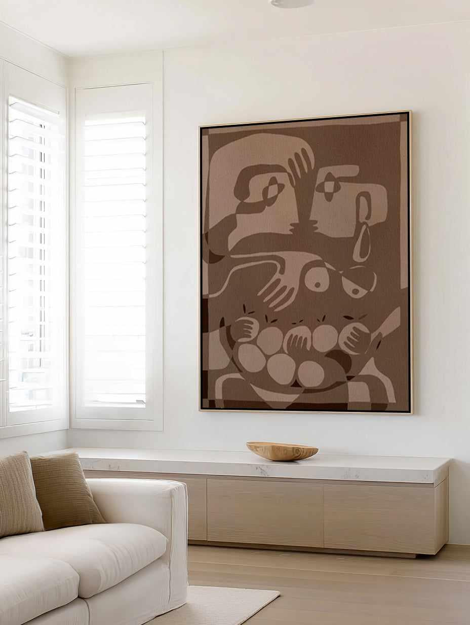 Soil And Spirit 3 by Shatha Al Dafai | Framed Canvas Art Print from Olive et Oriel where you can shop wallpaper and artworks online
