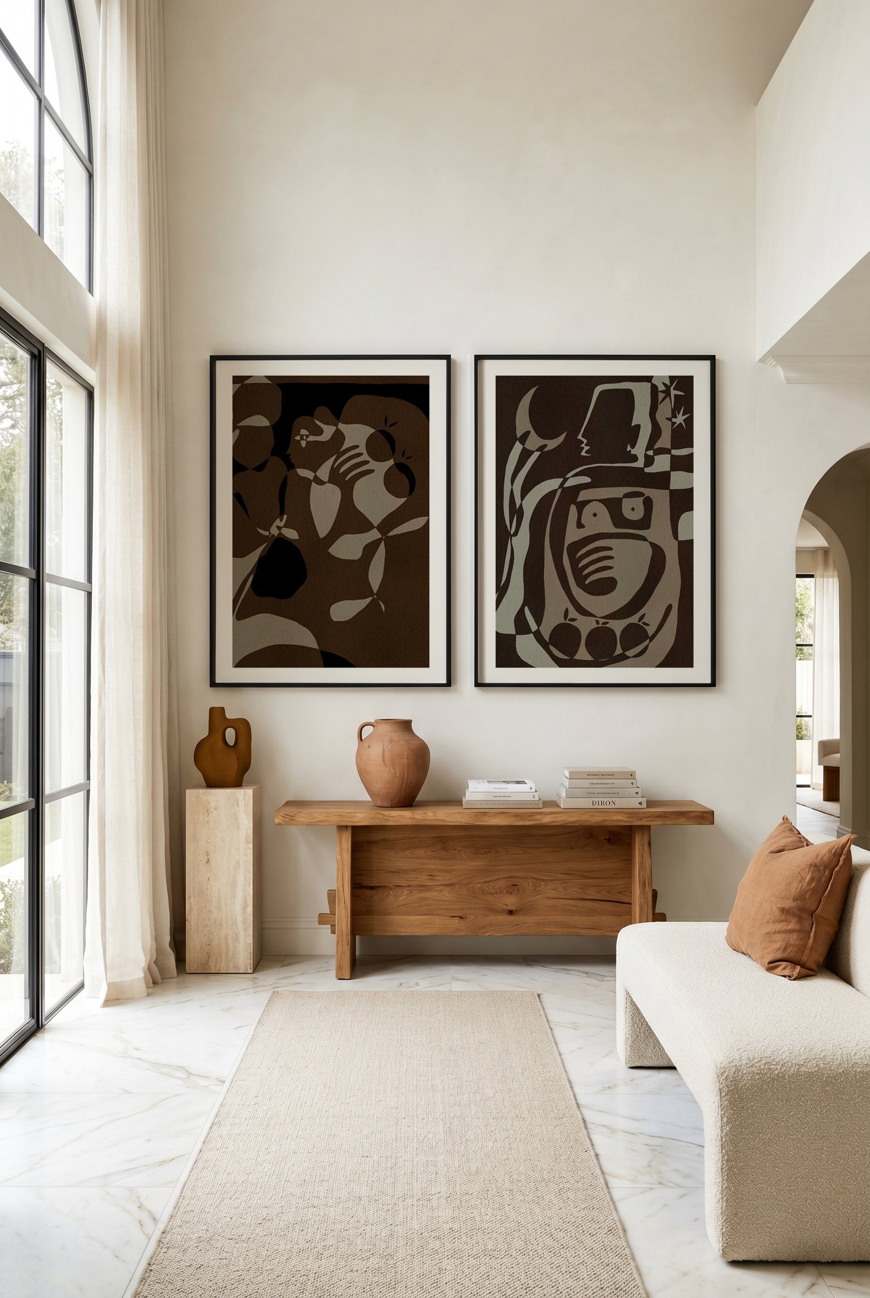 Soil Spirit 1 & 2 by Shatha Al Dafai Art Print Set of 2 | Matching Wall Art