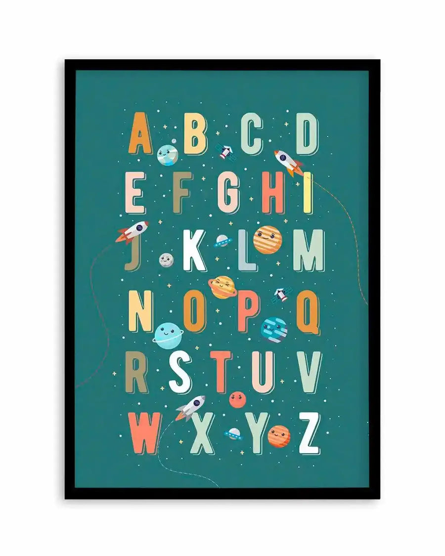Solar Alphabet Art Print from Olive et Oriel where you can shop wallpaper and artworks online