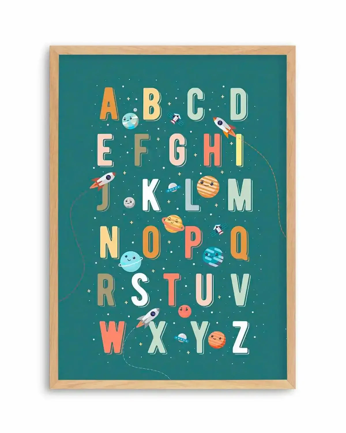 Solar Alphabet Art Print from Olive et Oriel where you can shop wallpaper and artworks online
