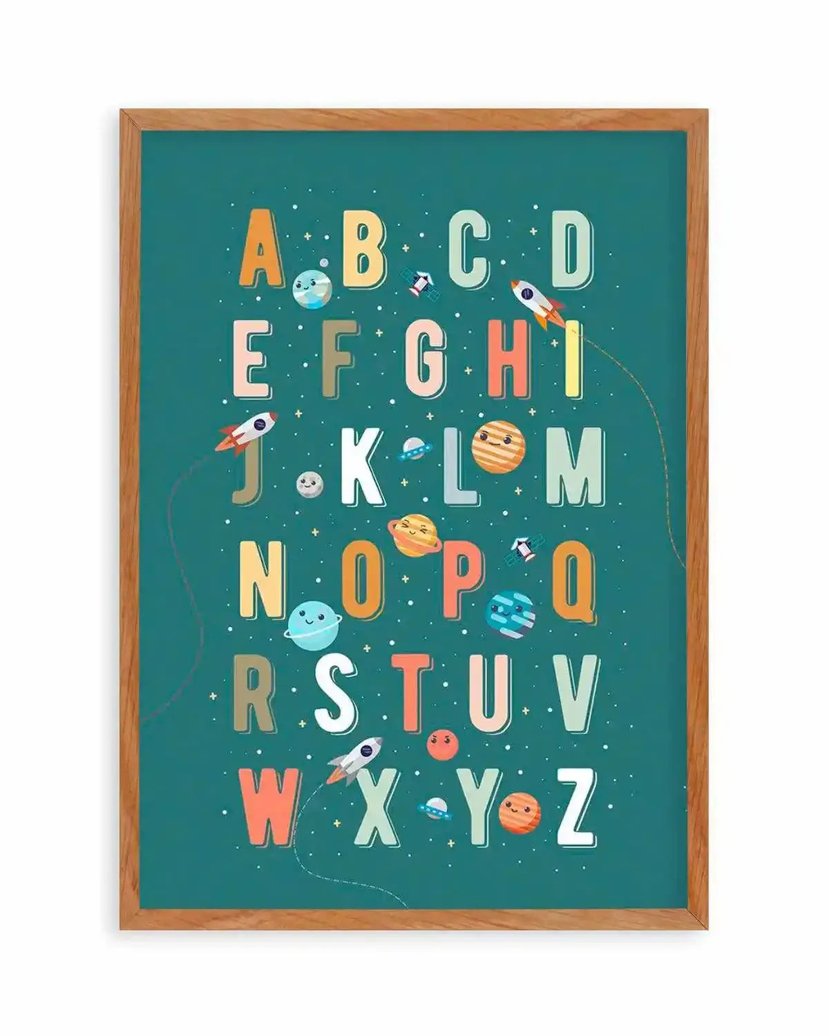 Solar Alphabet Art Print from Olive et Oriel where you can shop wallpaper and artworks online