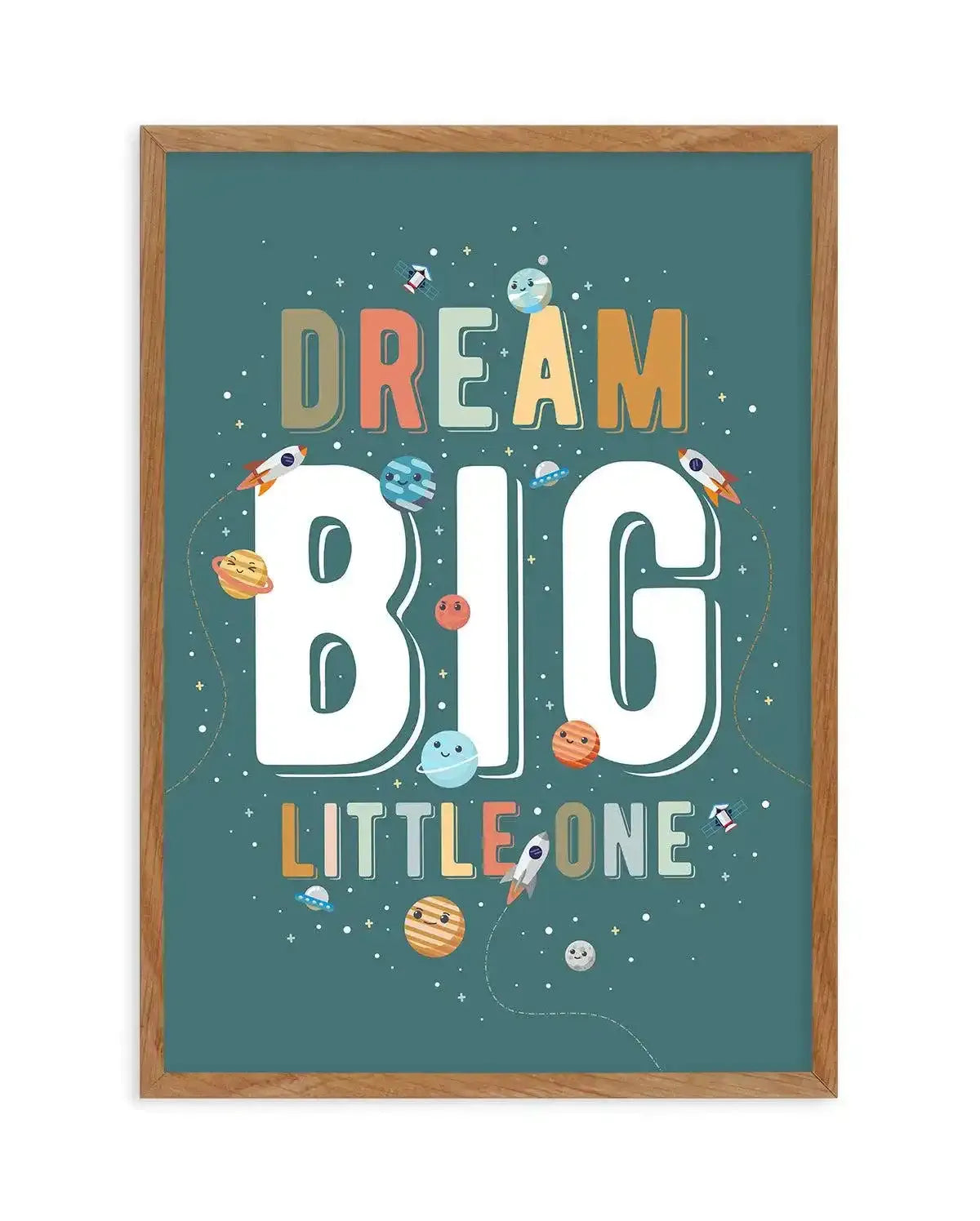 Solar | Dream Big Little One Art Print-PRINT-Olive et Oriel-Olive et Oriel-50x70 cm | 19.6" x 27.5"-Walnut-With White Border-Buy-Australian-Art-Prints-Online-with-Olive-et-Oriel-Your-Artwork-Specialists-Austrailia-Decorate-With-Coastal-Photo-Wall-Art-Prints-From-Our-Beach-House-Artwork-Collection-Fine-Poster-and-Framed-Artwork