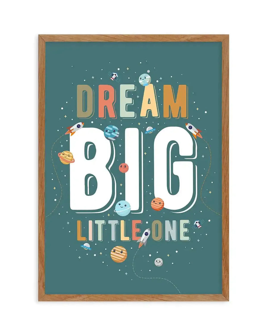 Solar | Dream Big Little One Art Print-PRINT-Olive et Oriel-Olive et Oriel-50x70 cm | 19.6" x 27.5"-Walnut-With White Border-Buy-Australian-Art-Prints-Online-with-Olive-et-Oriel-Your-Artwork-Specialists-Austrailia-Decorate-With-Coastal-Photo-Wall-Art-Prints-From-Our-Beach-House-Artwork-Collection-Fine-Poster-and-Framed-Artwork