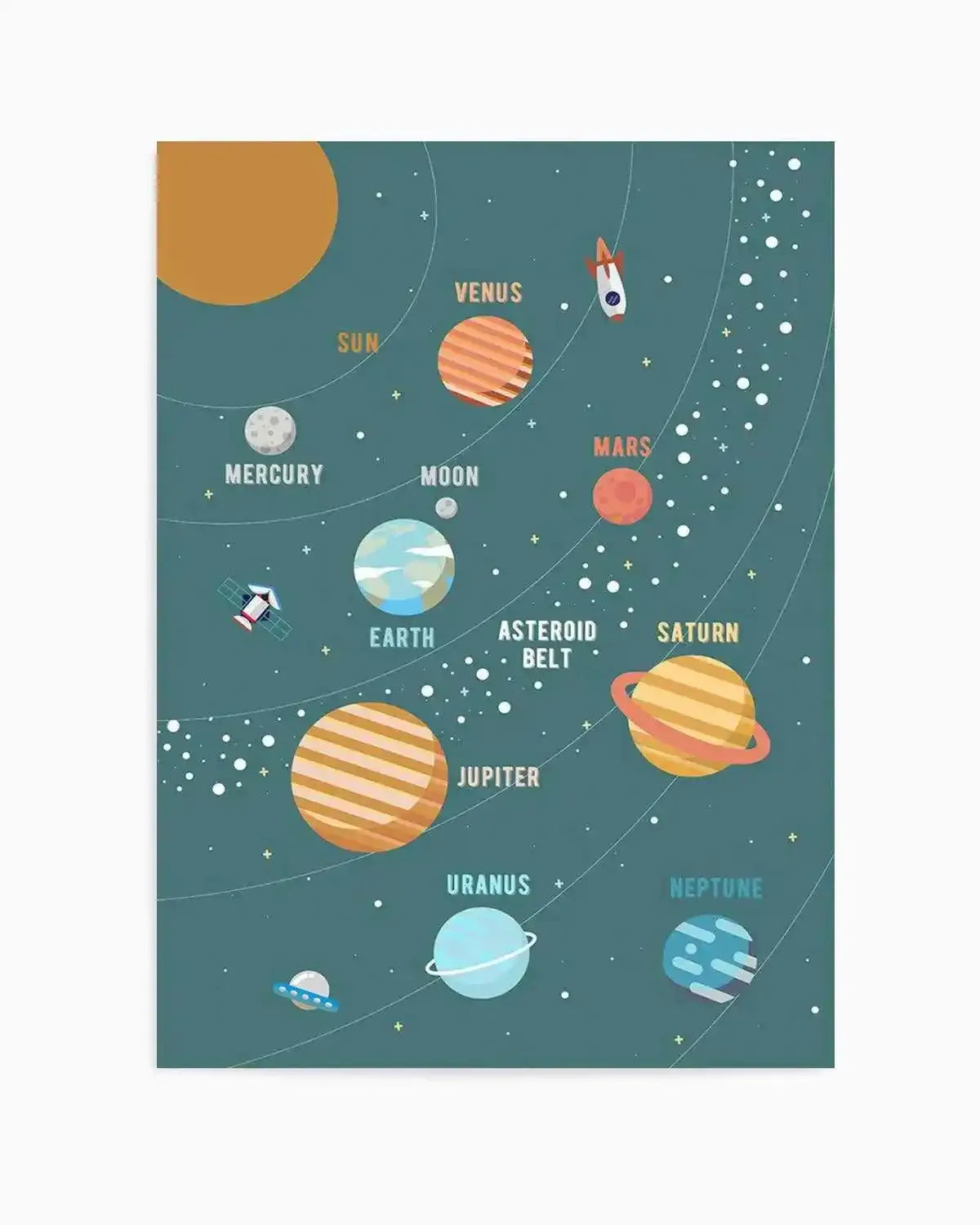 Solar System Art Print from Olive et Oriel where you can shop wallpaper and artworks online