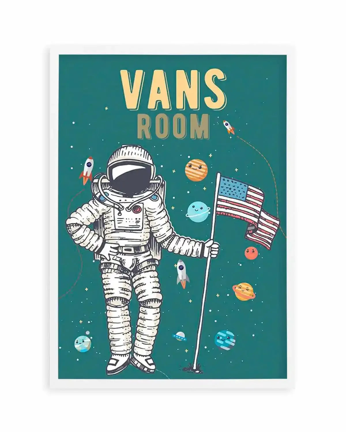 Solar | Astronaut - Personalise Me! Art Print from Olive et Oriel where you can shop wallpaper and artworks online