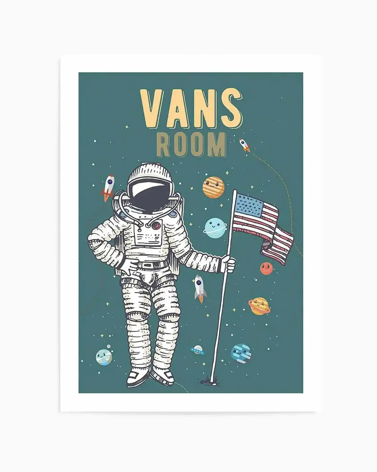 Solar | Astronaut - Personalise Me! Art Print from Olive et Oriel where you can shop wallpaper and artworks online