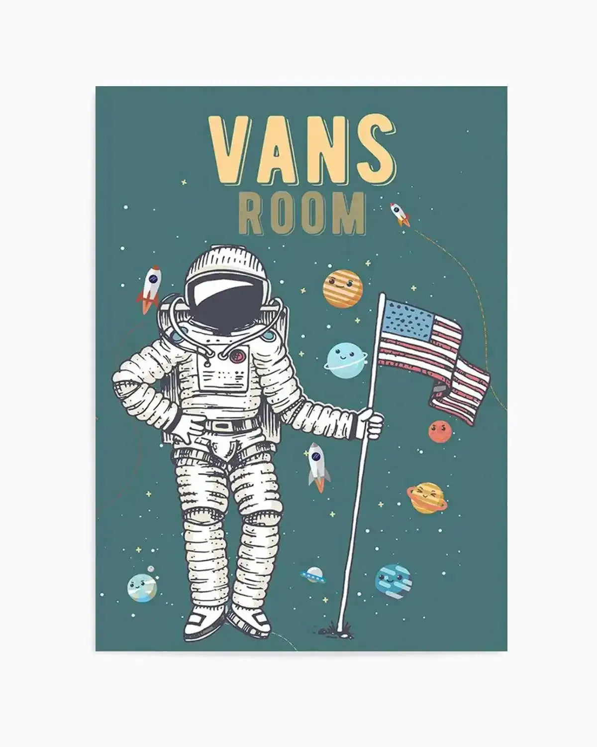 Solar | Astronaut - Personalise Me! Art Print from Olive et Oriel where you can shop wallpaper and artworks online
