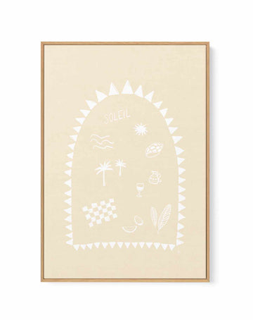 Soleil Beige by Anne Korako | Framed Canvas Art Print from Olive et Oriel where you can shop wallpaper and artworks online