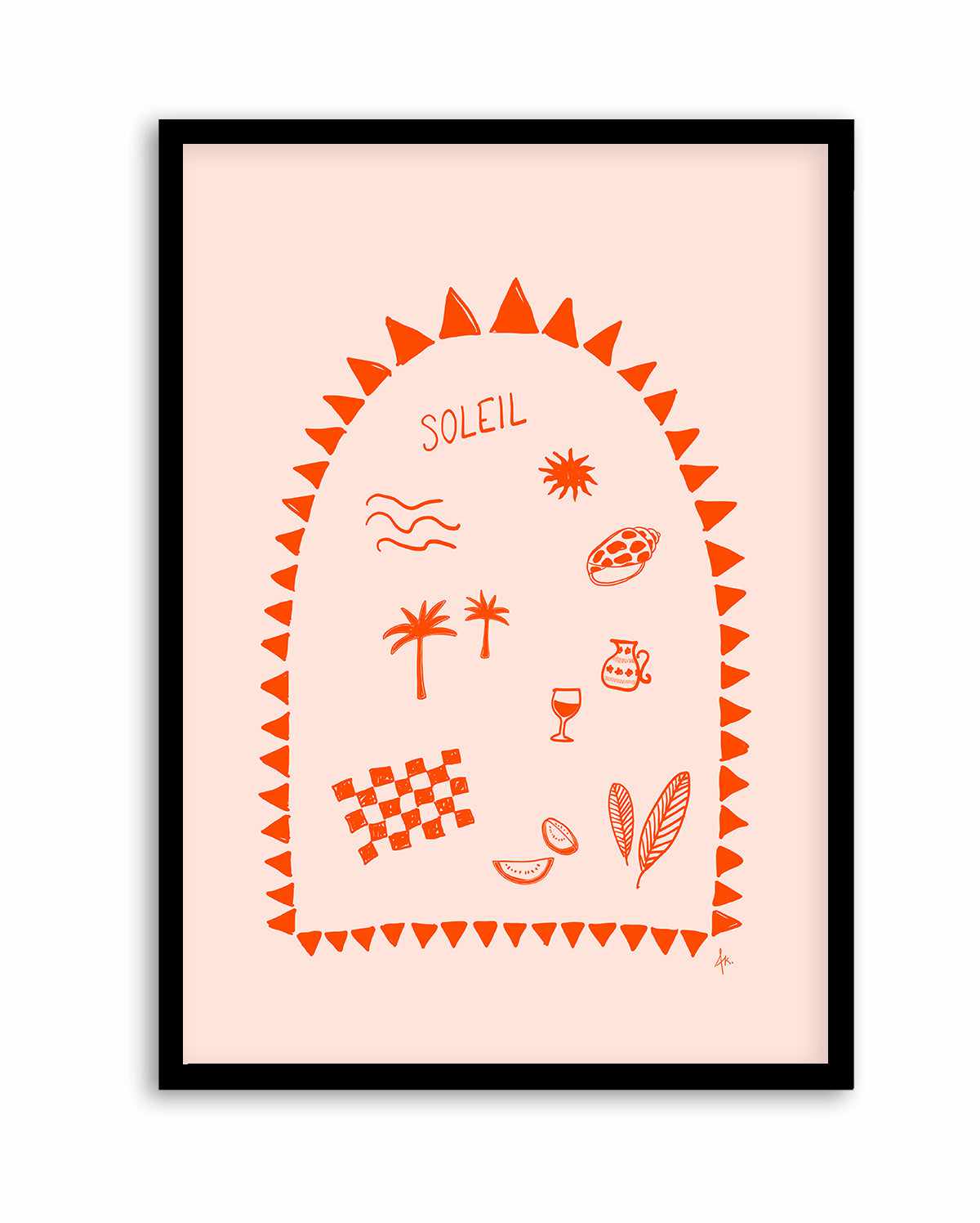 Soleil Fire Red Pink by Anne Korako | Art Print