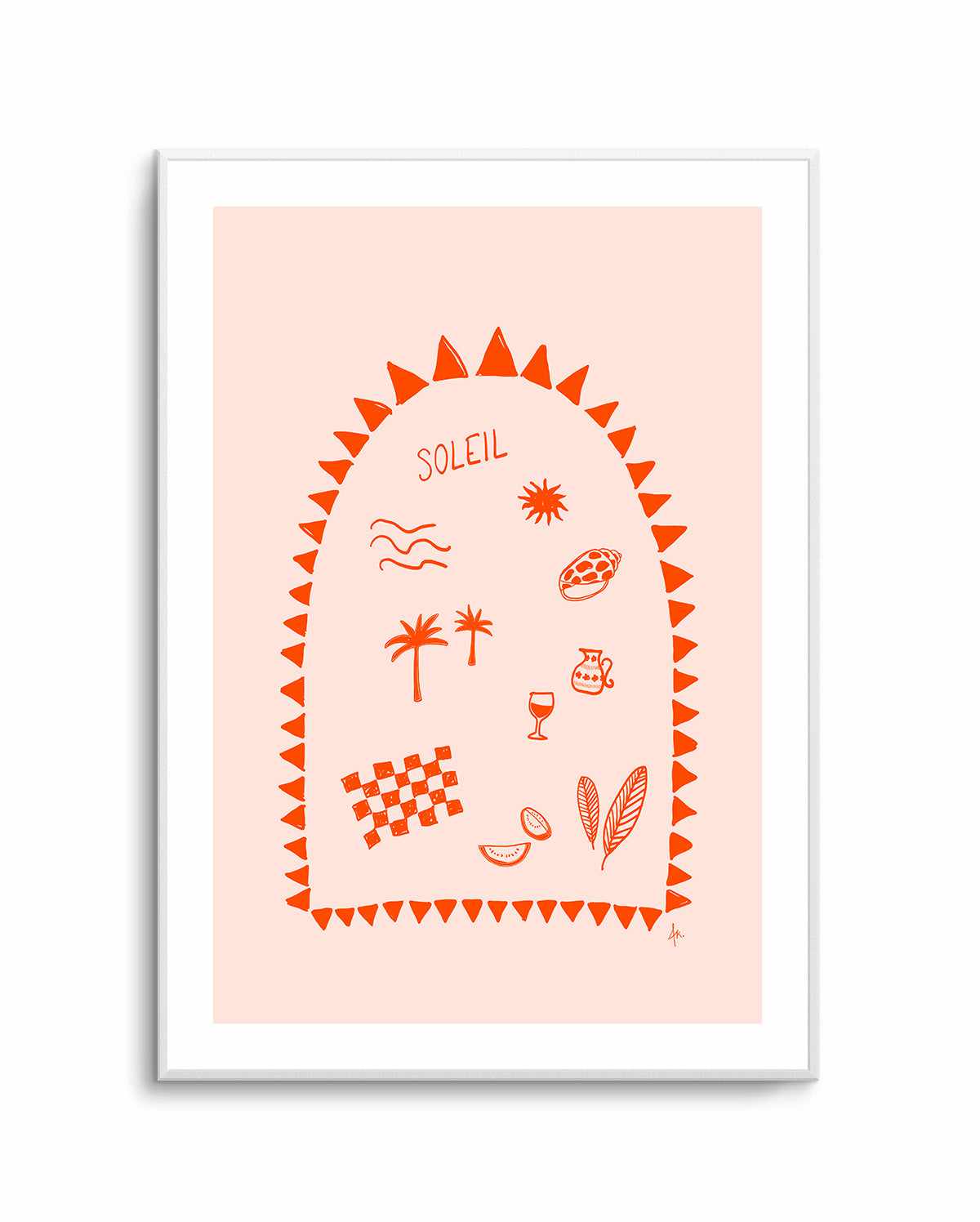 Soleil Fire Red Pink by Anne Korako | Art Print