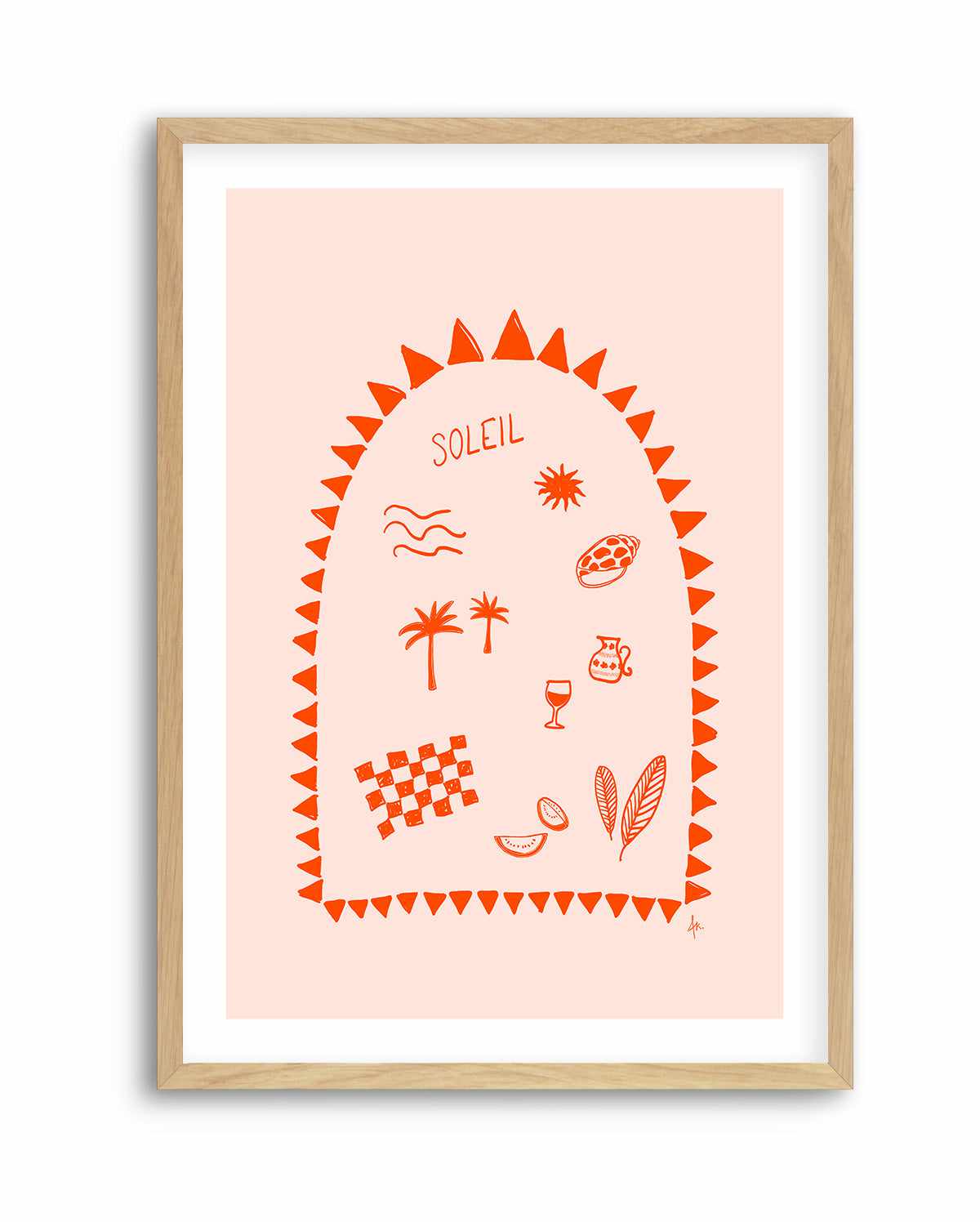 Soleil Fire Red Pink by Anne Korako | Art Print