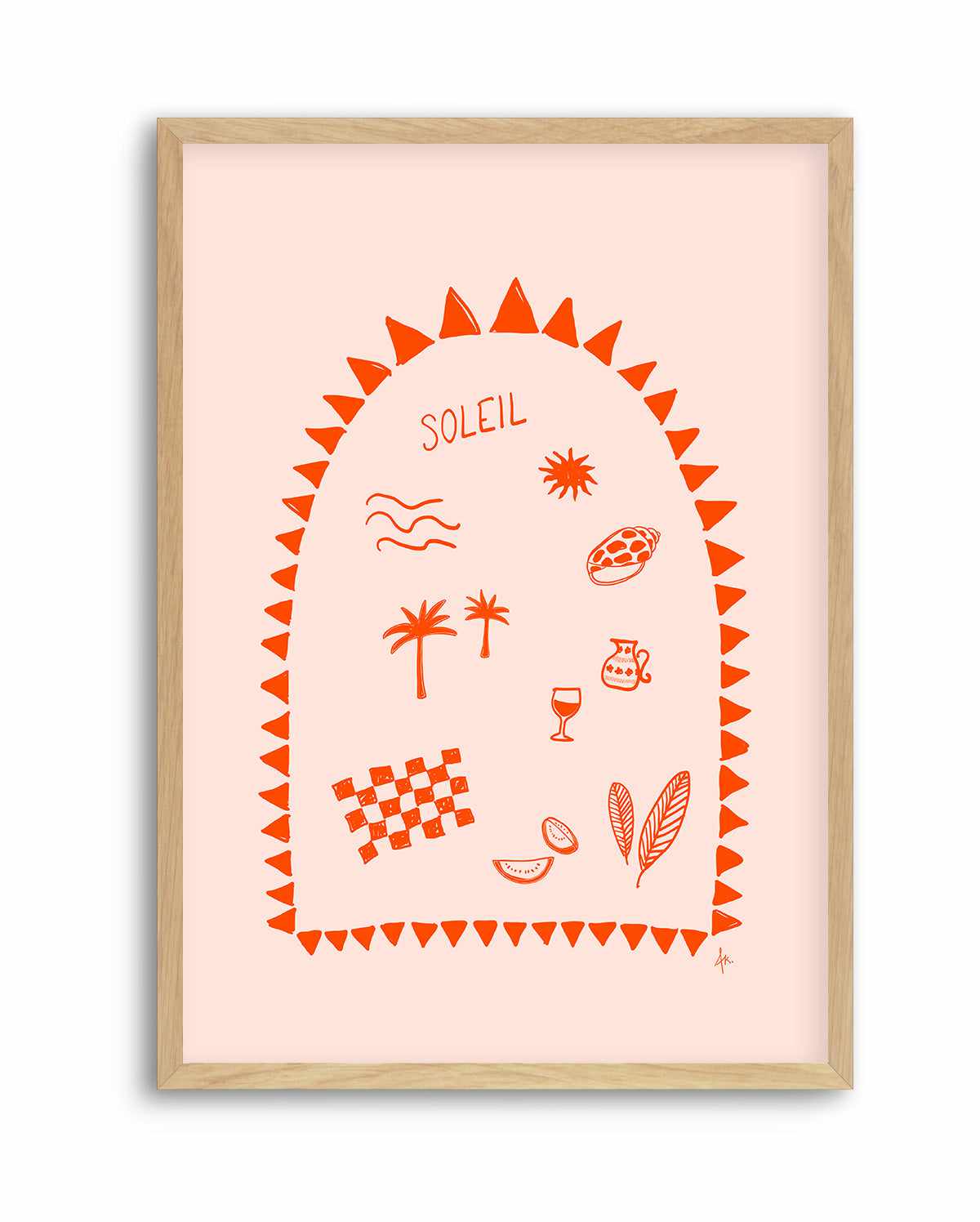 Soleil Fire Red Pink by Anne Korako | Art Print