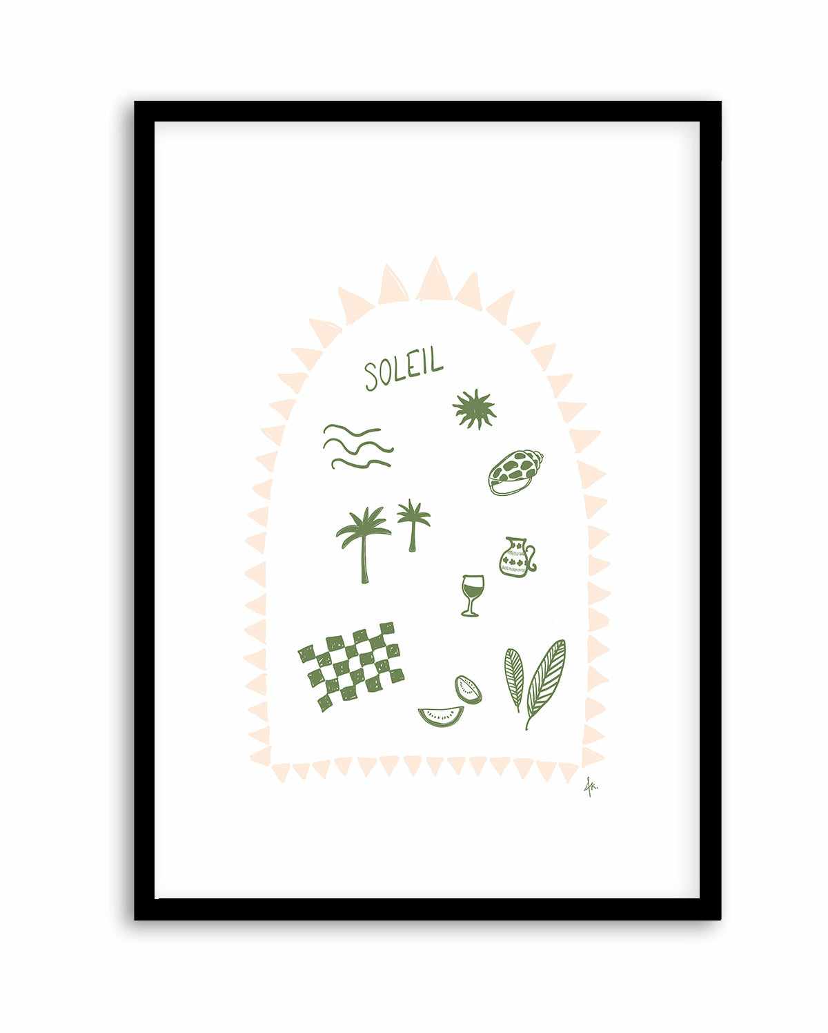 Soleil Forest Green Pink by Anne Korako | Art Print