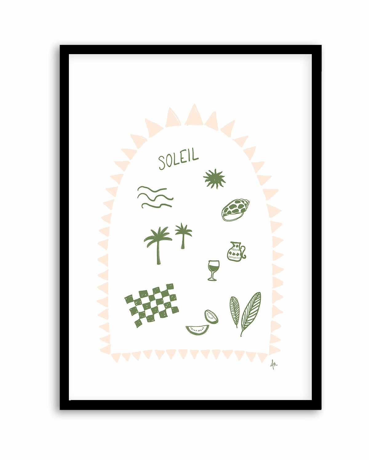 Soleil Forest Green Pink by Anne Korako | Art Print