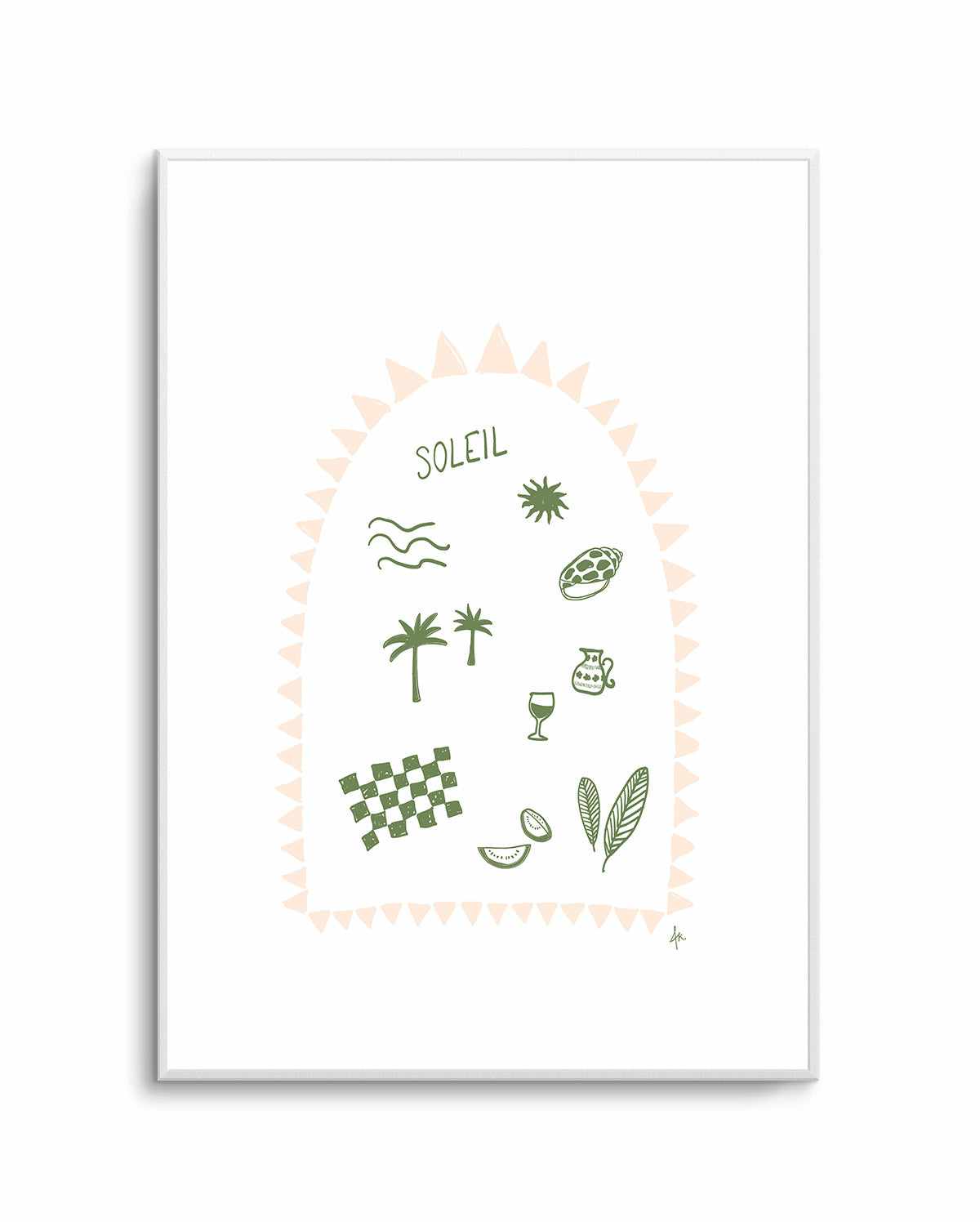 Soleil Forest Green Pink by Anne Korako | Art Print