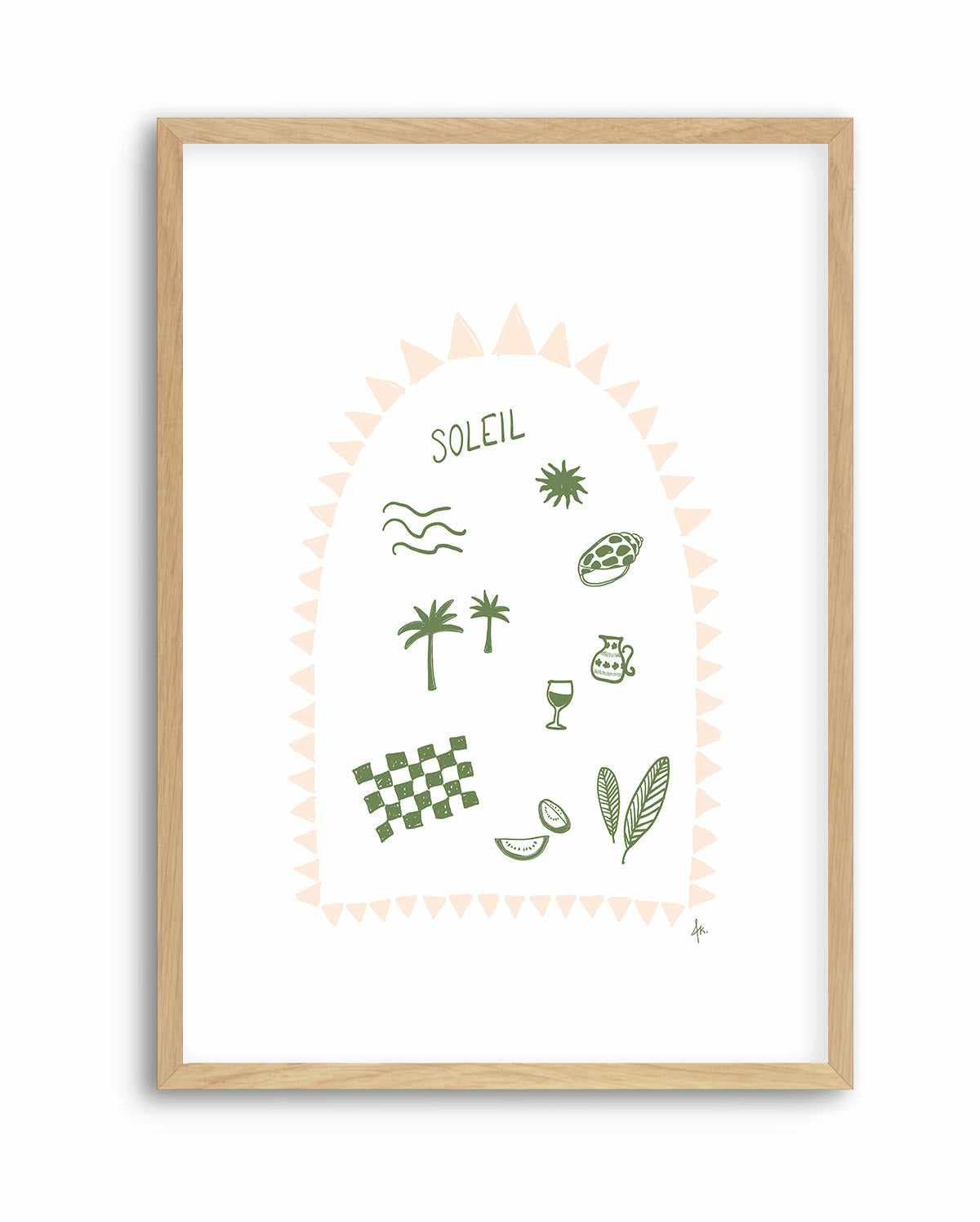 Soleil Forest Green Pink by Anne Korako | Art Print