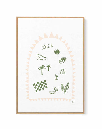 Soleil Forest Green Pink by Anne Korako | Framed Canvas Art Print from Olive et Oriel where you can shop wallpaper and artworks online