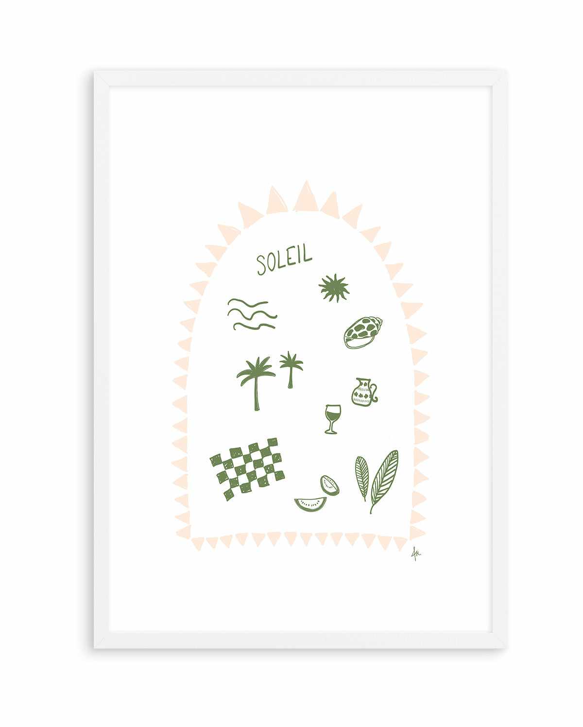 Soleil Forest Green Pink by Anne Korako | Art Print