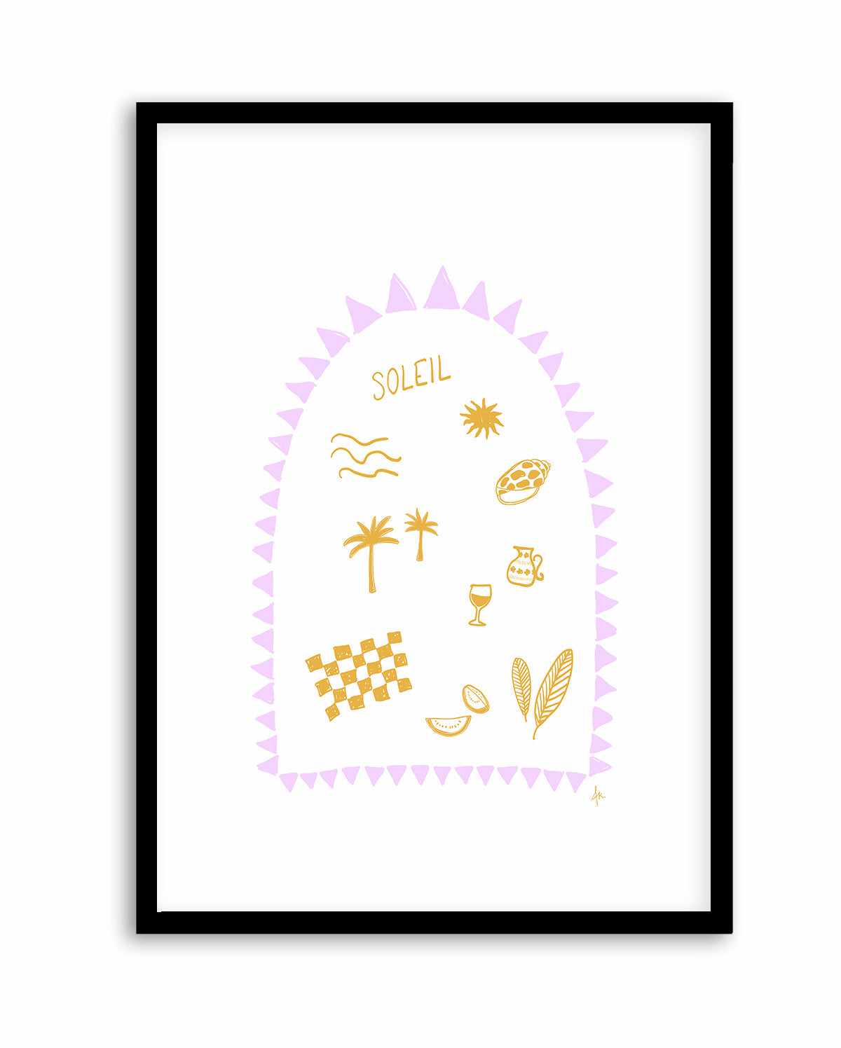 Soleil Golden Purple by Anne Korako | Art Print