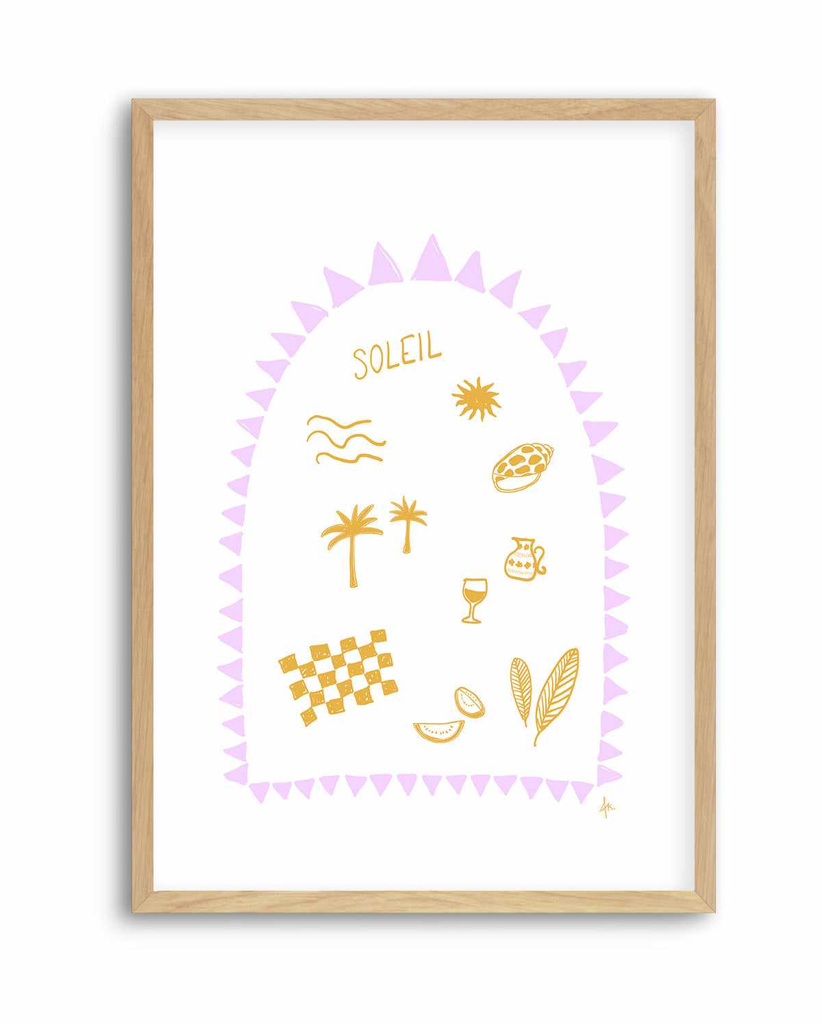 Soleil Golden Purple by Anne Korako | Art Print