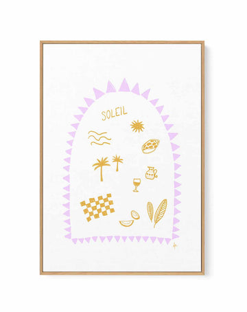 Soleil Golden Purple by Anne Korako | Framed Canvas Art Print from Olive et Oriel where you can shop wallpaper and artworks online