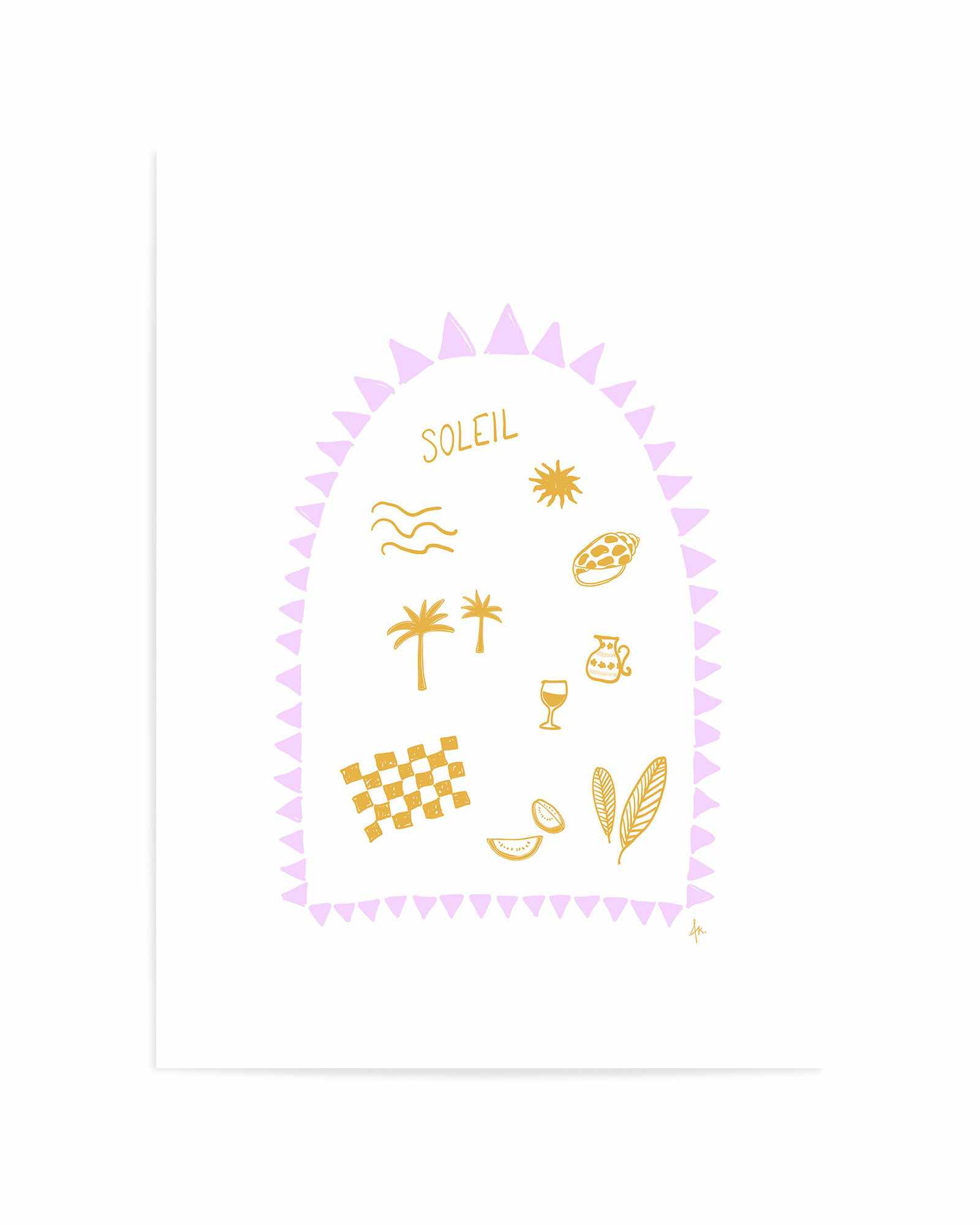 Soleil Golden Purple by Anne Korako | Art Print